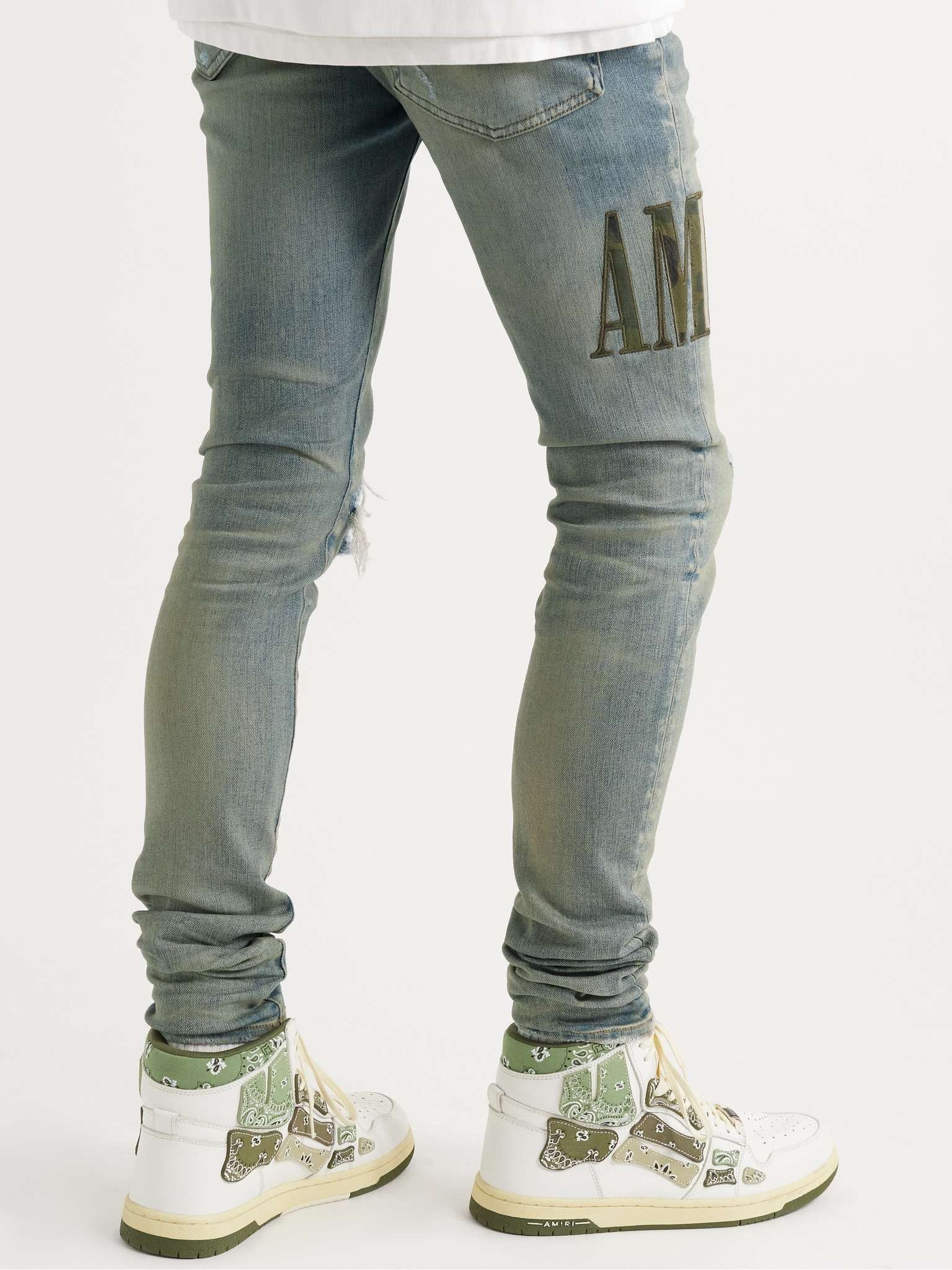 Amiri o1mle0925 Core Applique Jeans in Clay Indigo Size US 38 / EU 54 - 5 Thumbnail