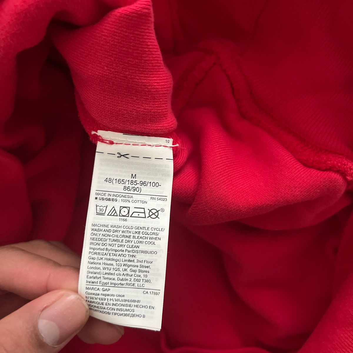 Yeezy Yeezy Gap Hoodie “Red” Size US M / EU 48-50 / 2 - 4 Thumbnail