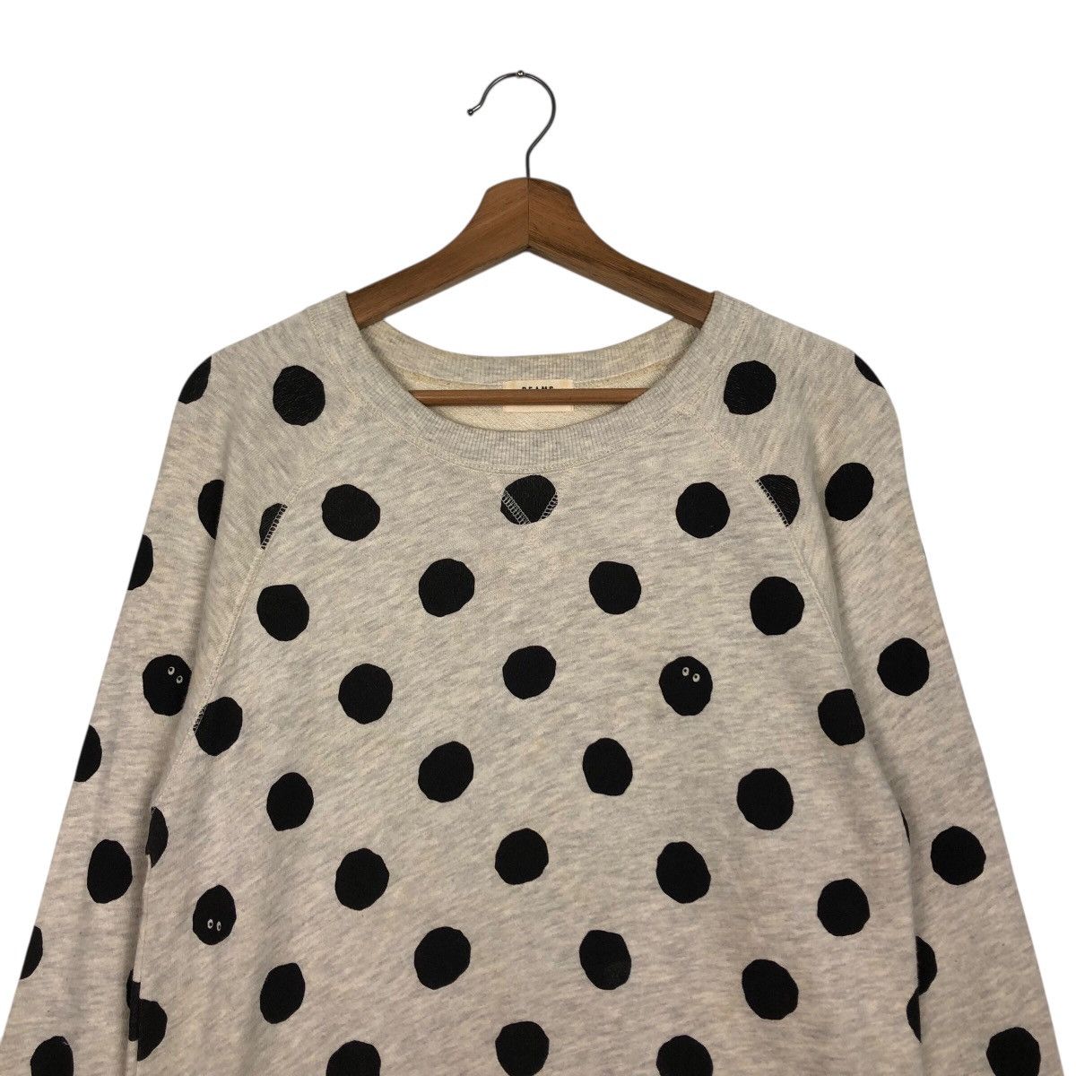 Japanese Brand BEAMS HEART Polka Dot Crewneck Sweatshirt Issey Miyake Size US M / EU 48-50 / 2 - 4 Thumbnail