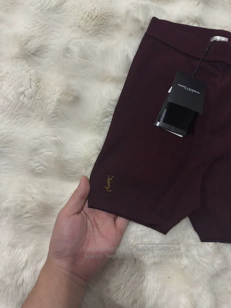 Saint Laurent Paris Saint Laurent Paris size XS Women's Gold Label Burgundy Sh Size 23" - 2 Thumbnail