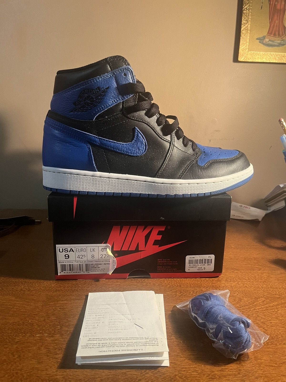 Jordan Brand × Nike Jordan 1 royals 2017 Size US 9 / EU 42 - 1 Thumbnail