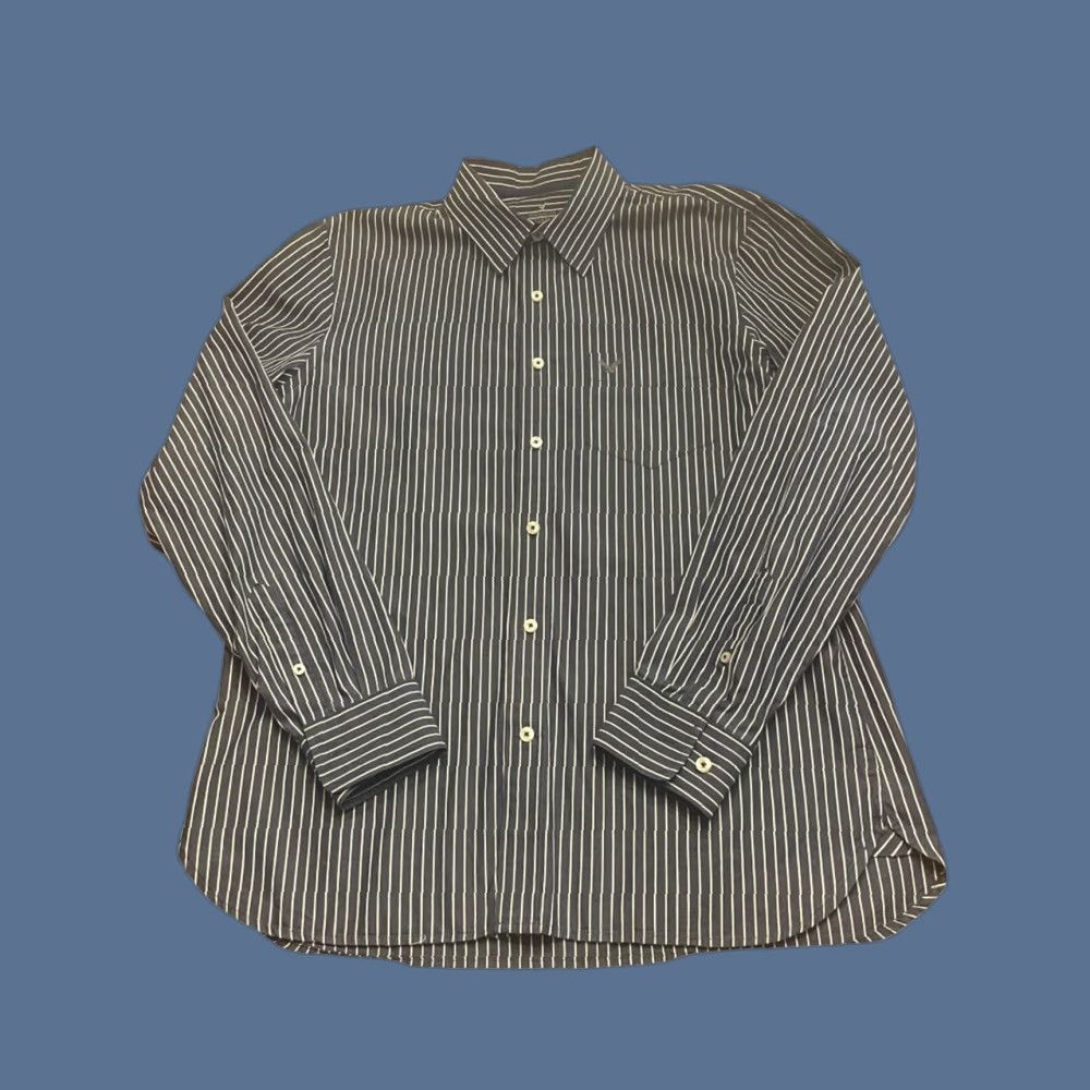 American Eagle Outfitters American Eagle Outfitters Striped Button Up Shirt Mens Large Blue Size US L / EU 52-54 / 3 - 1 Thumbnail