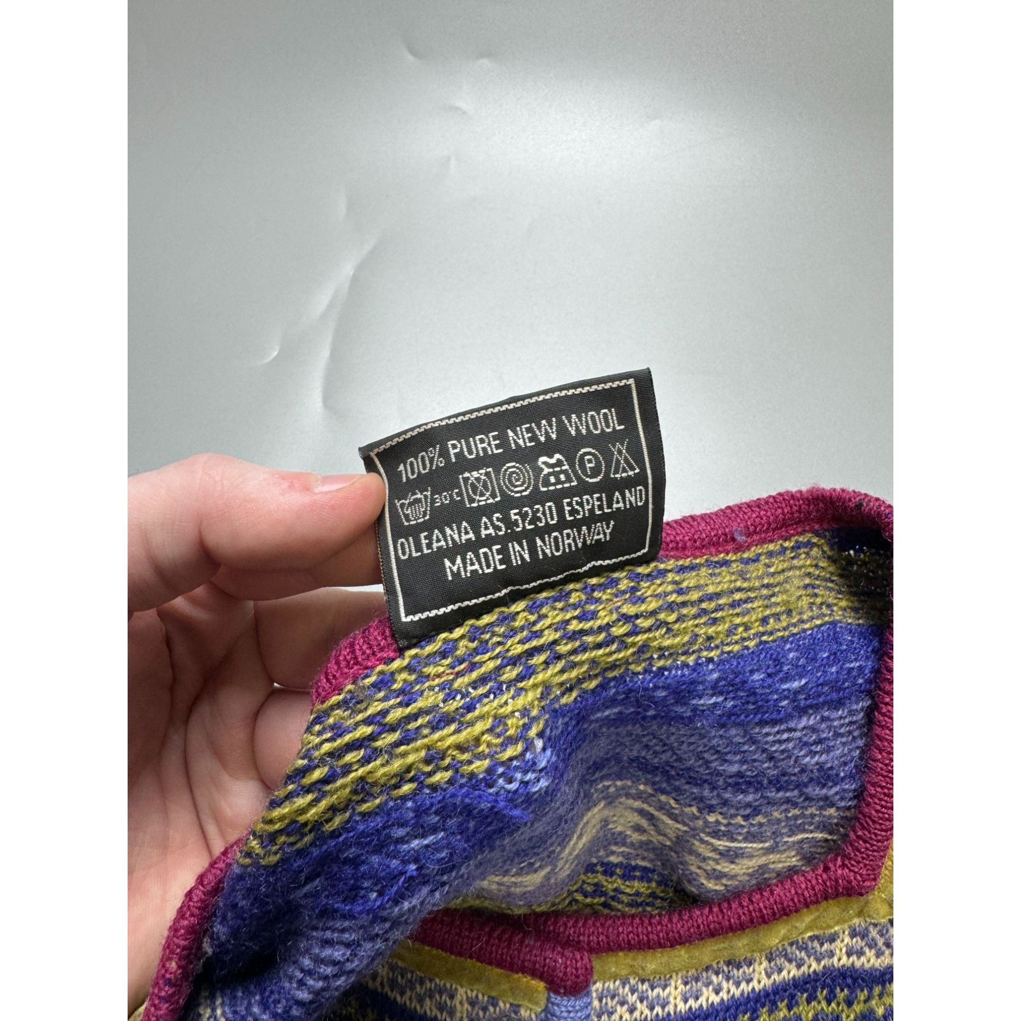 Other Oleana Multicolour Knit Boat Neck Cardigan (Y1114) Size S / US 4 / IT 40 - 6 Thumbnail