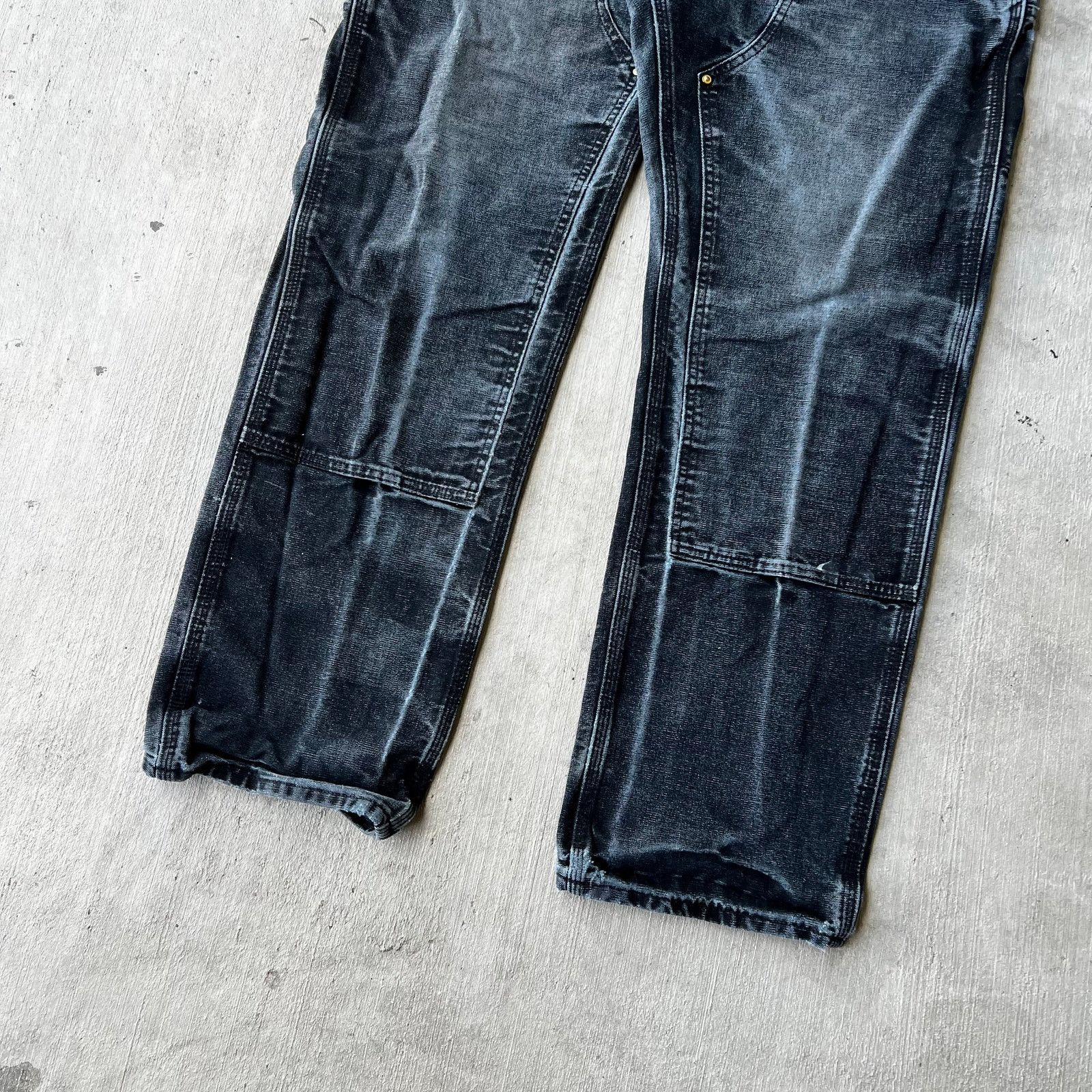 Carhartt × Vintage Carhartt faded black double knee work wear carpenter pants Size US 36 / EU 52 - 3 Thumbnail