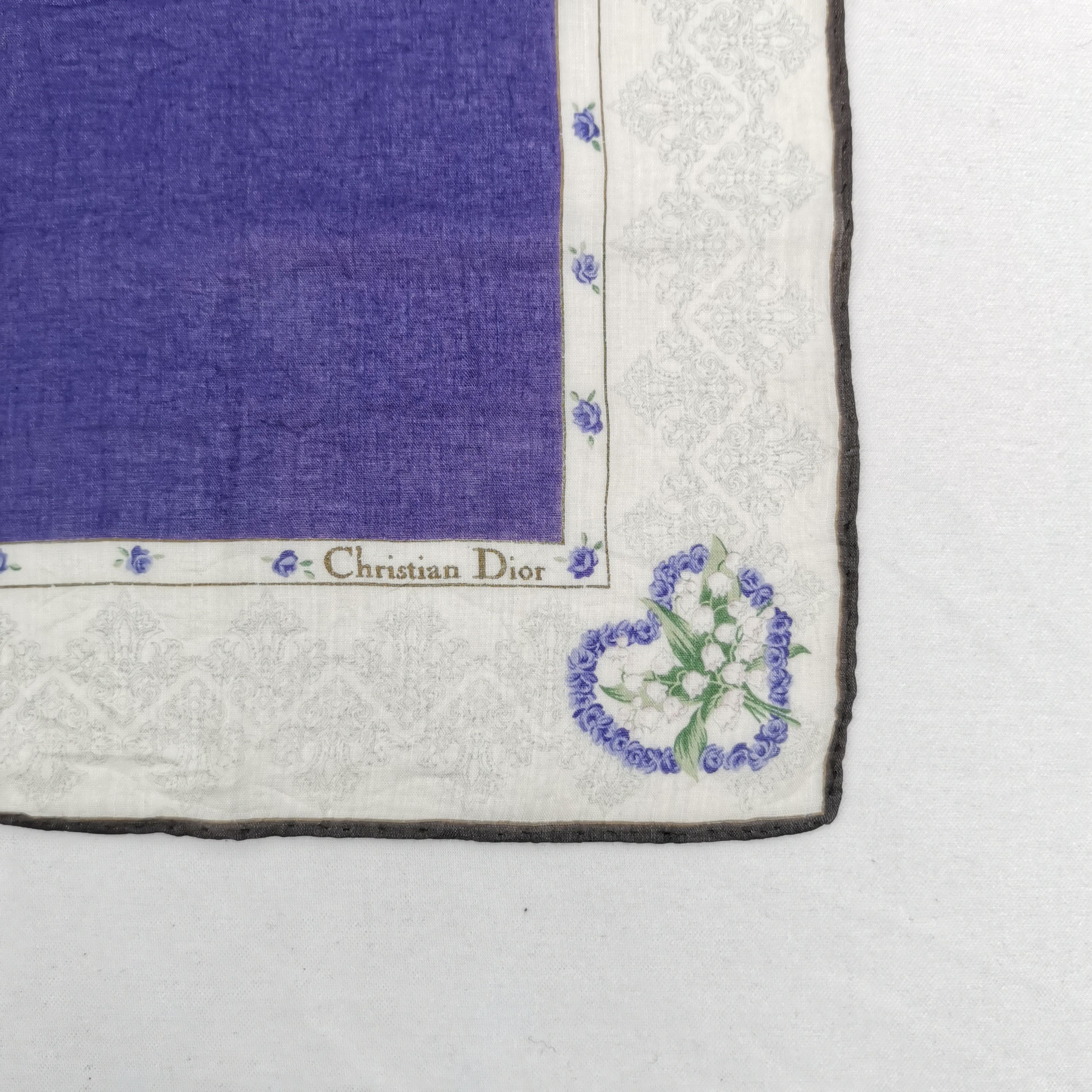 Japanese Brand Vintage Christian DIOR Handkerchief Neckerchief Bandana Size ONE SIZE - 3 Thumbnail