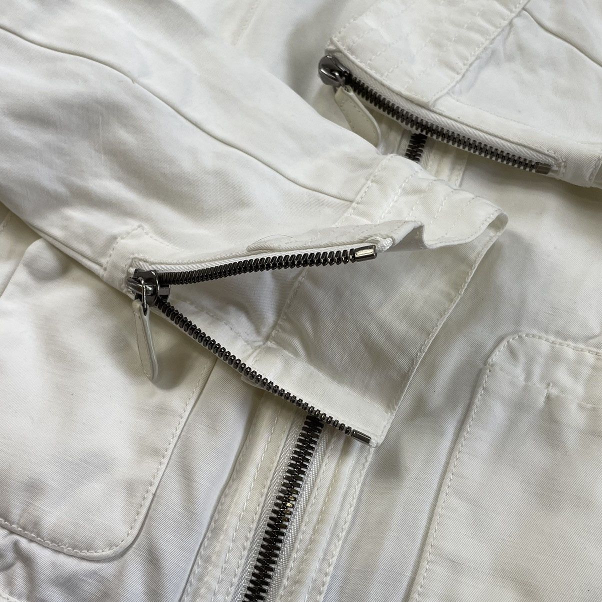 Bottega Veneta Bottega Veneta Zip Biker Transformer Off White Jacket Size S / US 4 / IT 40 - 16 Thumbnail