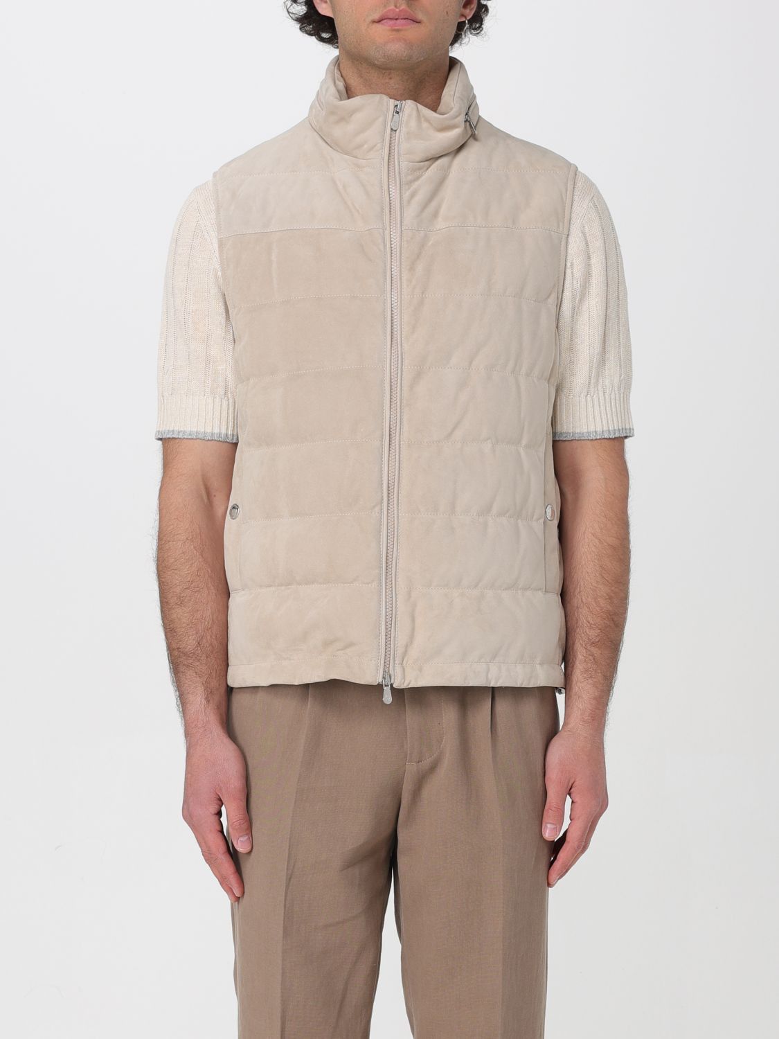 image of Brunello Cucinelli Suit Vest Men Beige (Size XL)