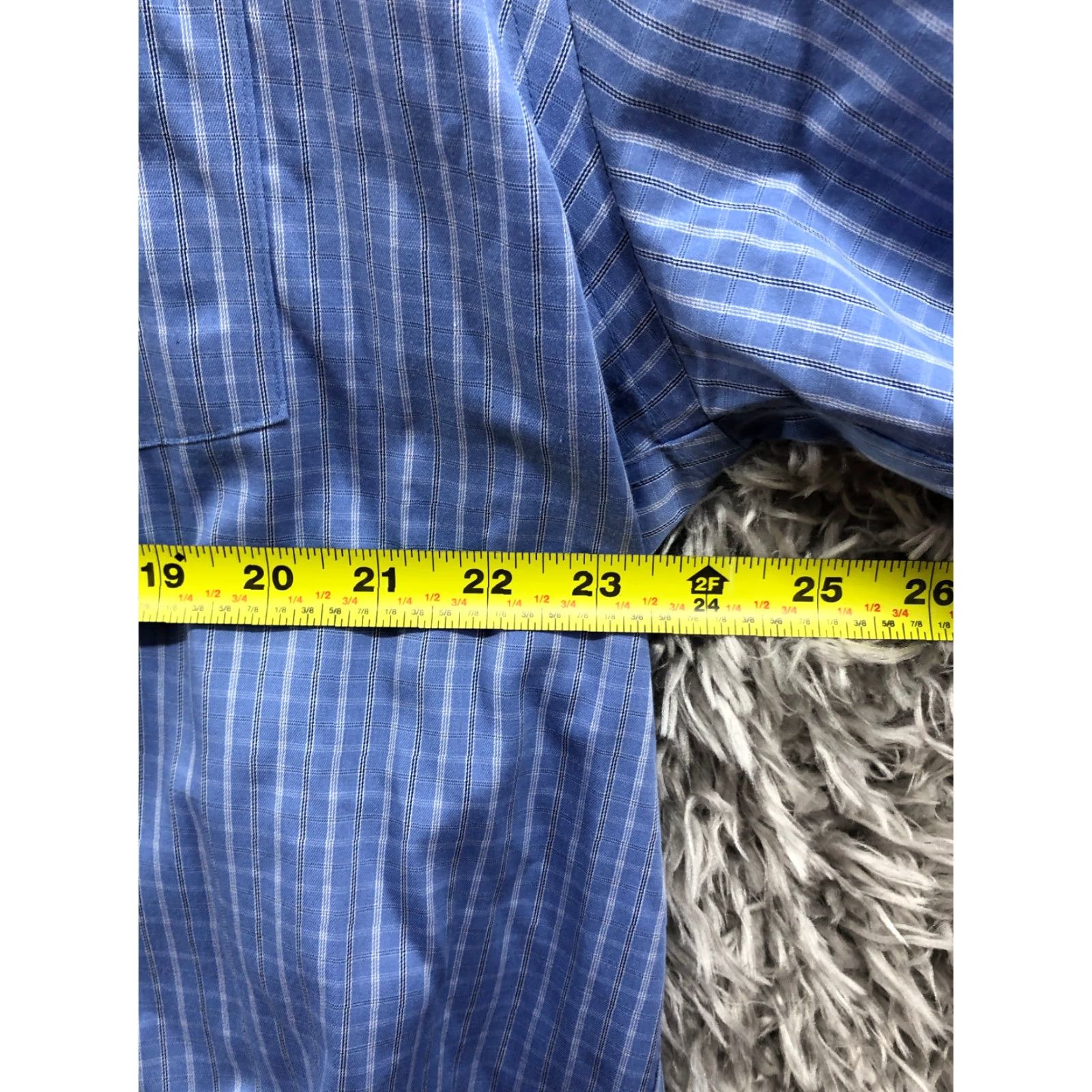 Kenneth Cole Kenneth Cole Shirt XL Mens Blue Plaid Long Sleeve Button-Up Spread Collar Casual All Seasons Size US XL / EU 56 / 4 - 4 Thumbnail