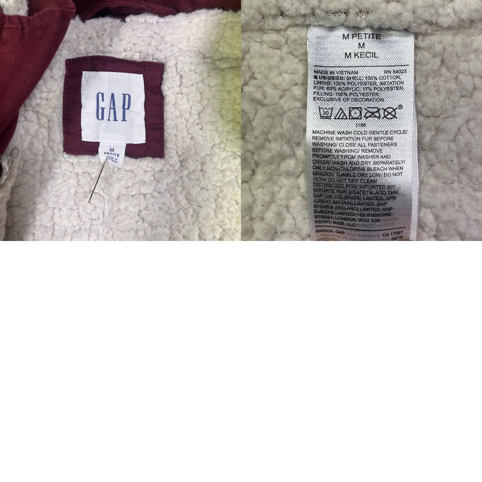 Gap GAP Hooded Red Parka Jacket Medium Petite Sherpa Fleece Lined User: GAP Hooded Red Parka Jacket Medium Petite Sherpa Fleece Lined Size M / US 6-8 / IT 42-44 - 8 Thumbnail