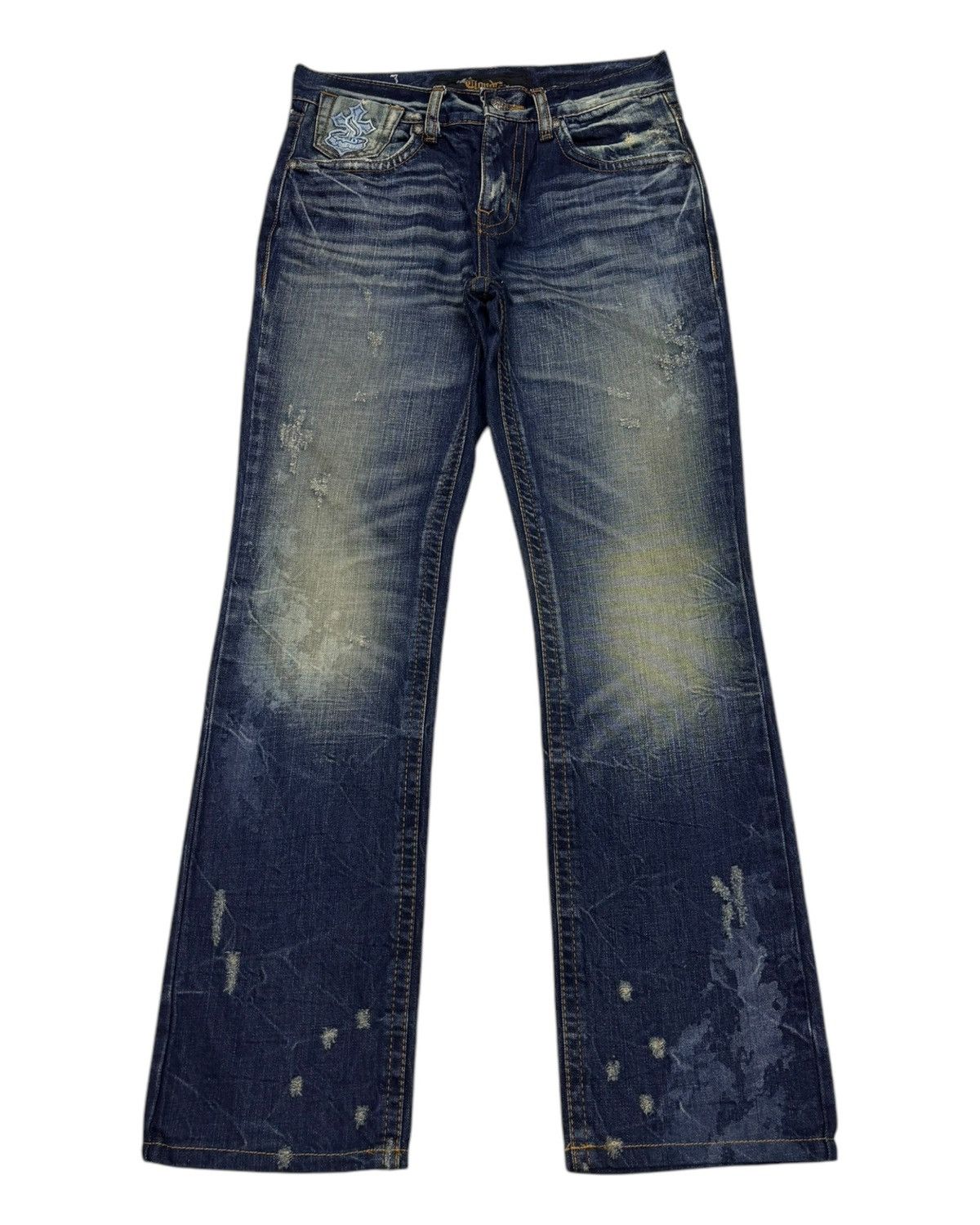 Number (N)ine Vintage Skulls Cross Patches Number Nine Style Denim Jeans Size US 29 - 2 Thumbnail