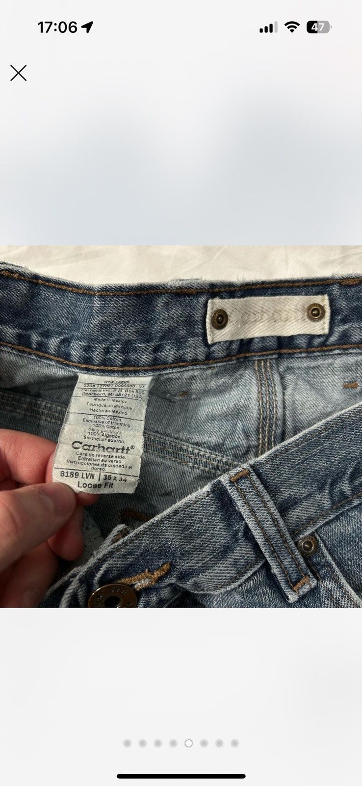 Carhartt Baggy Vintage Carhartt Denim Jeans Size US 34 / EU 50 - 3 Thumbnail
