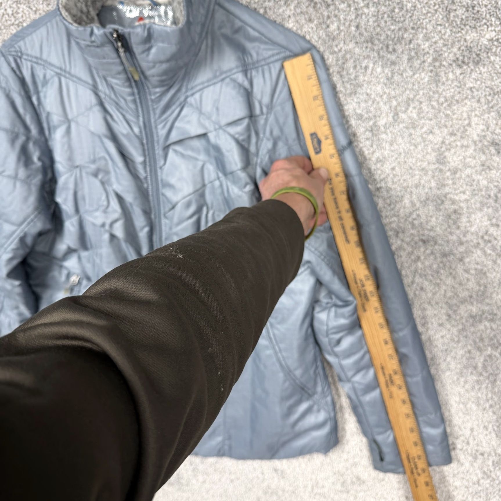 Columbia Jacket Womens Large Gray Omni-Heat Interchange Puffer Full Zip