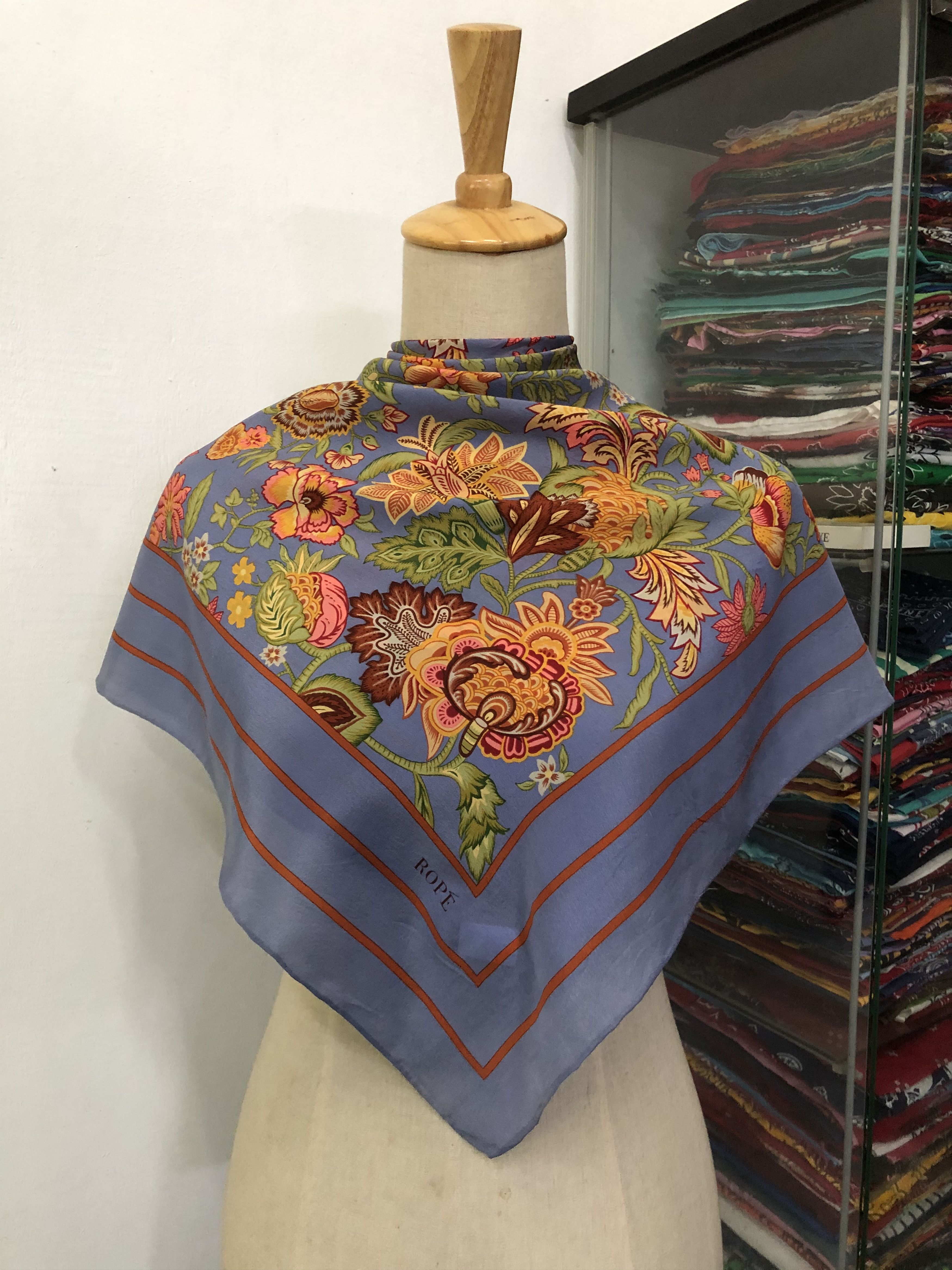 Vintage Vintage Rope Silk Scarf Size ONE SIZE - 1 Thumbnail