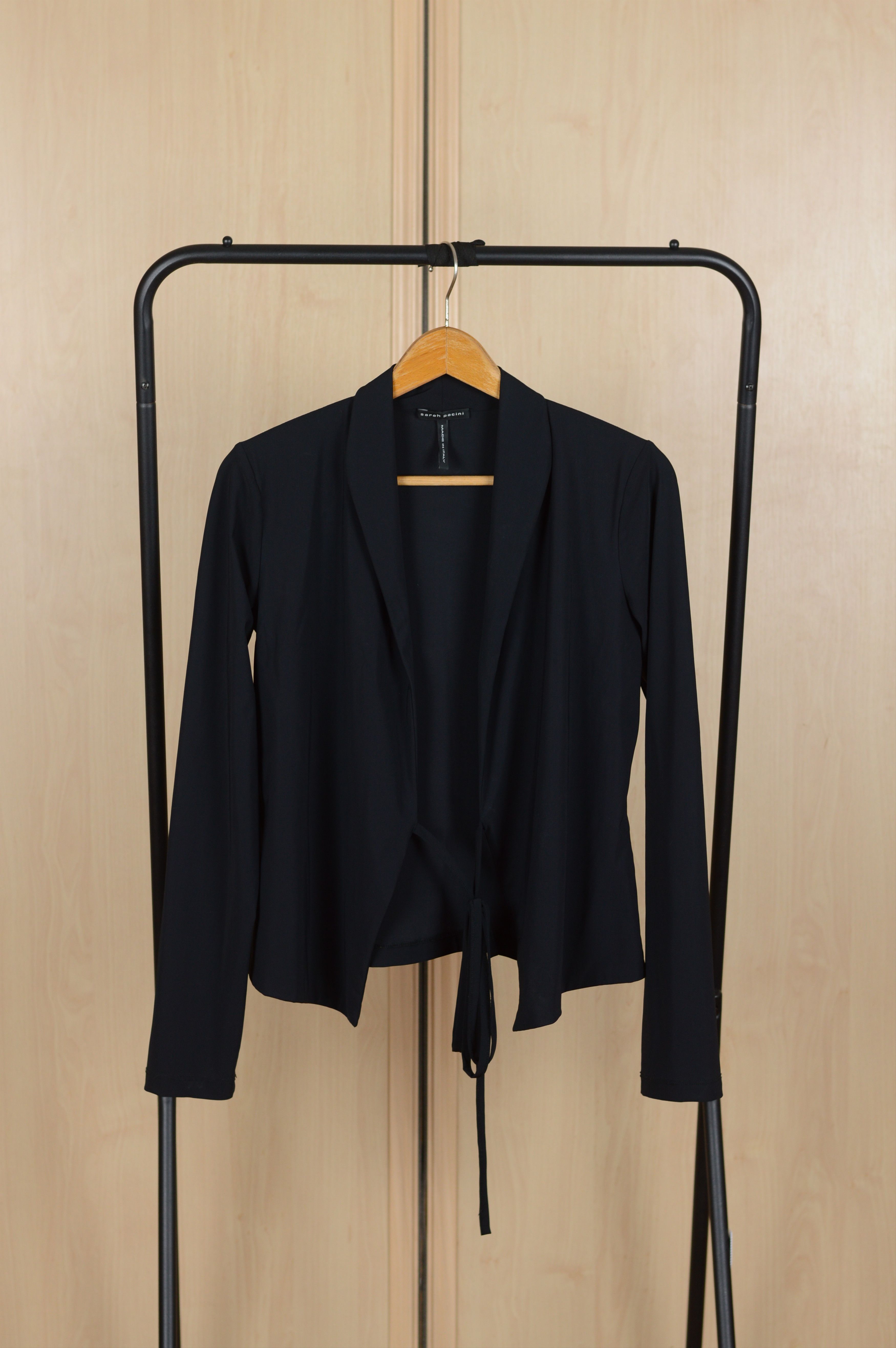 Sarah Pacini Nylon Cardigan Blouse Belted