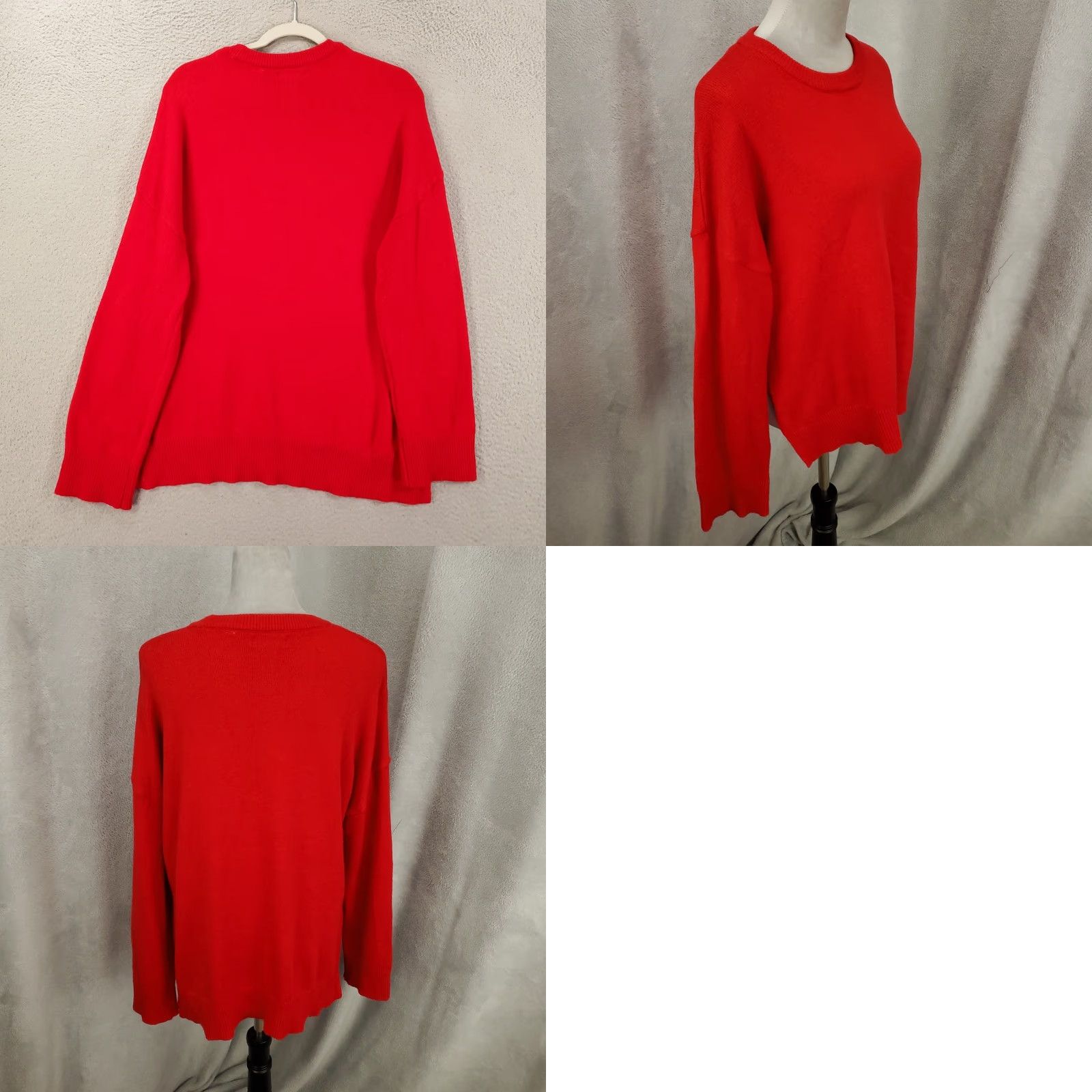 Vintage Tahari Sweater Womens Size Large Red Knit Long Sleeve Pullover Ribbed Size L / US 10 / IT 46 - 8 Thumbnail