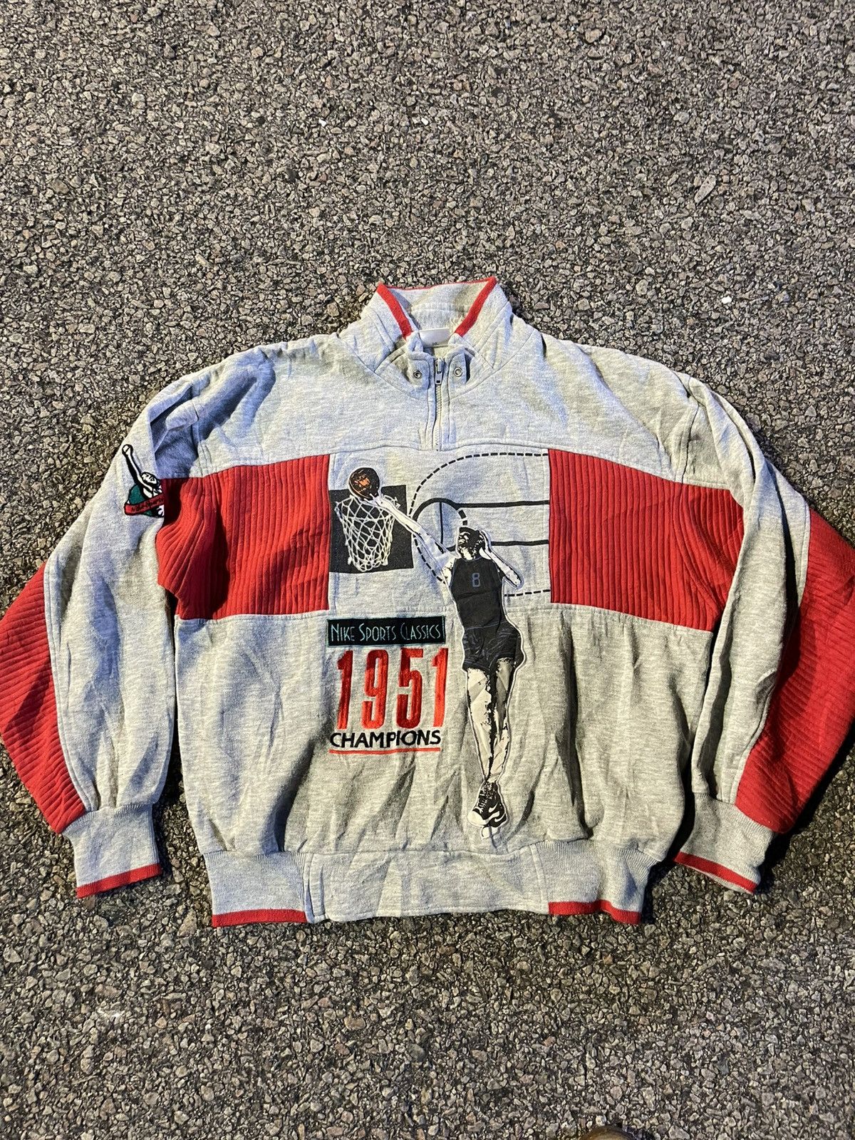 Nike Vintage 80s nike basketball half zipper sweatshirt Size US M / EU 48-50 / 2 - 1 Thumbnail