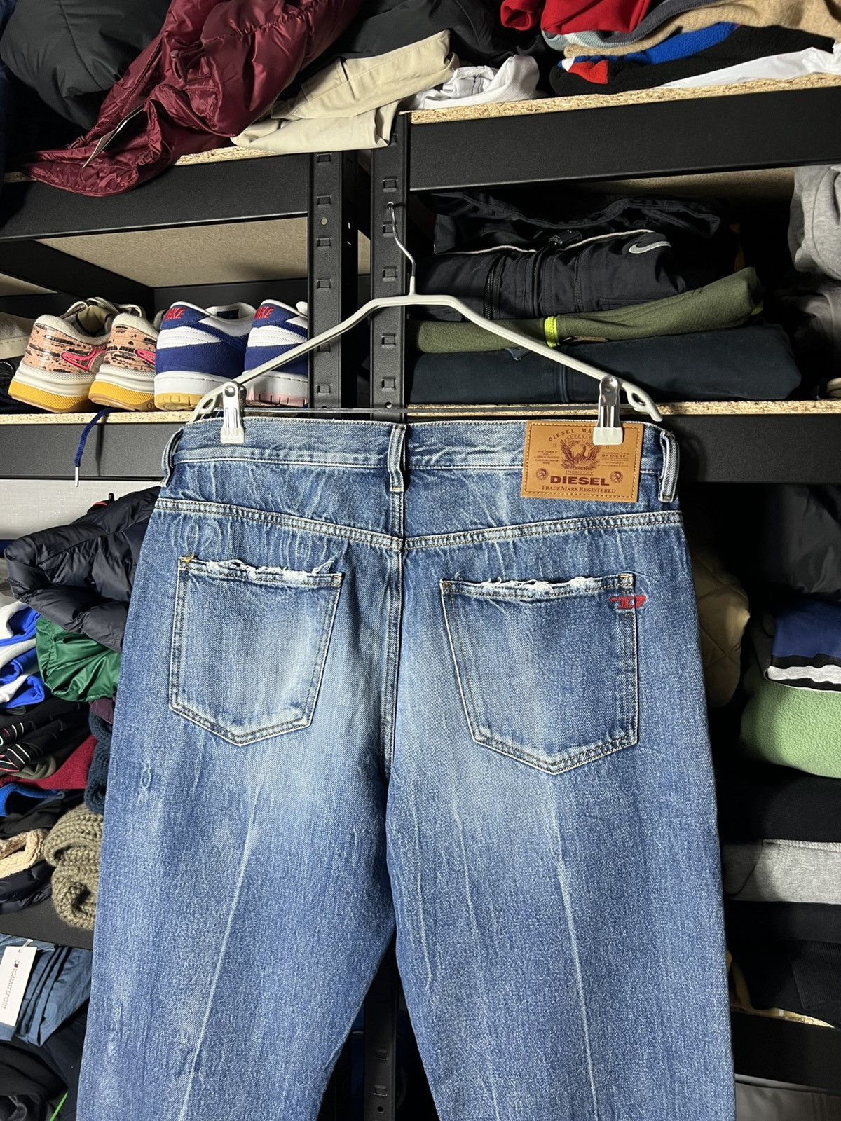 Diesel 🔥 Diesel Italian Distressed Straight Jeans Size 34 Italy 🧵 Size US 34 / EU 50 - 2 Thumbnail