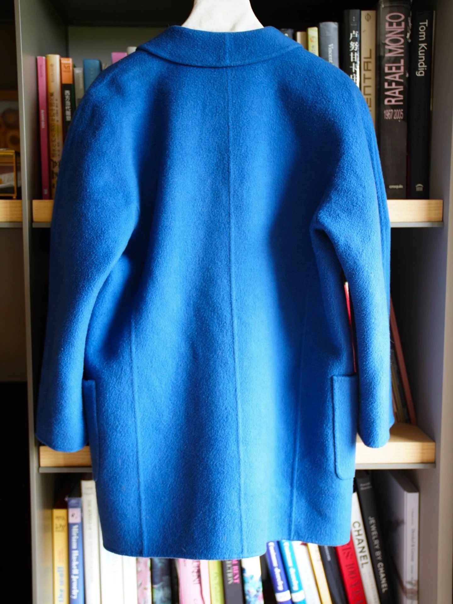Other vntg royal blue wool asym lapel handmade short coat women's Size M / US 6-8 / IT 42-44 - 3 Thumbnail