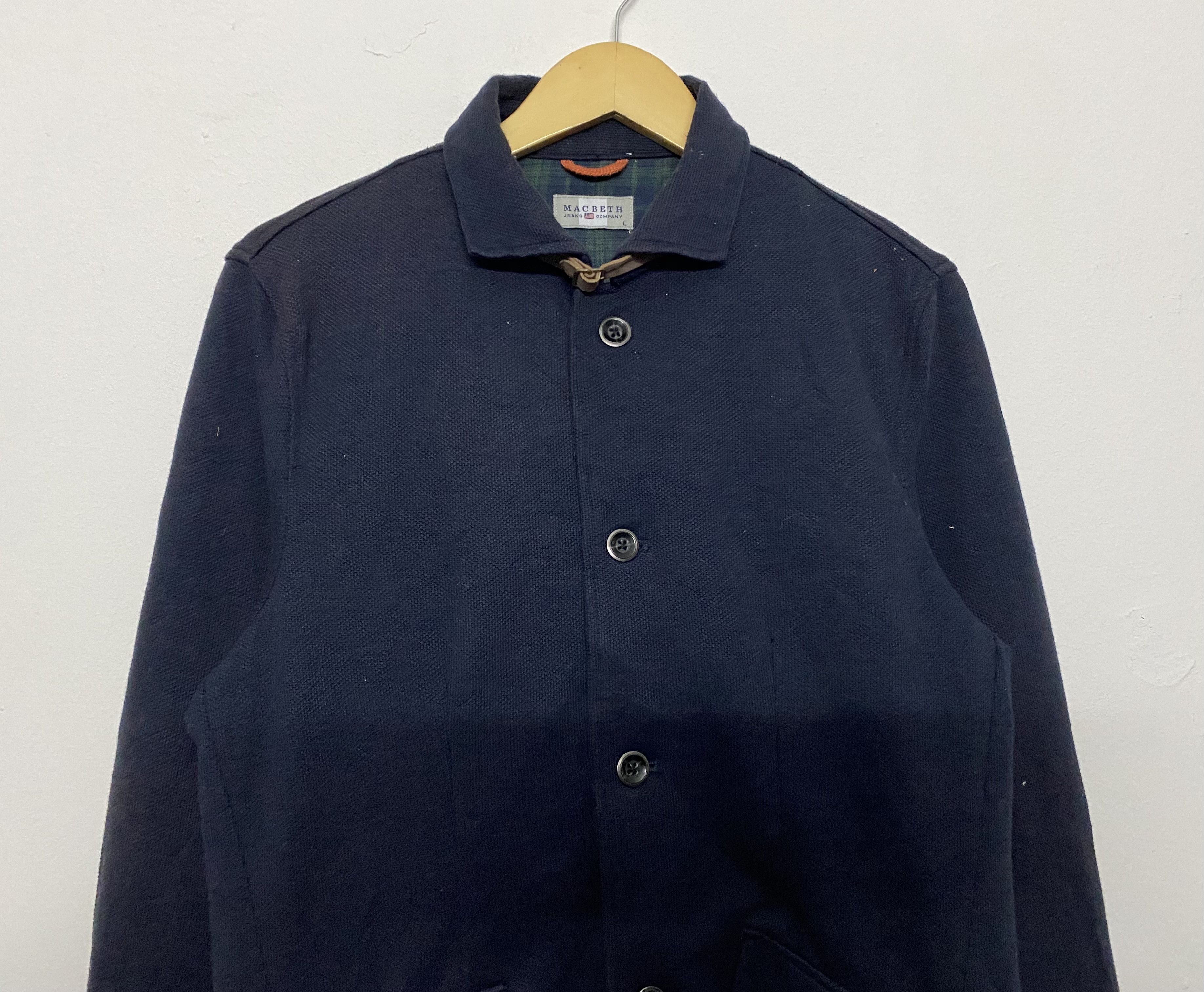 Macbeth MACBETH JEANS COMPANY Dark Blue Button Jacket L Size US L / EU 52-54 / 3 - 3 Thumbnail