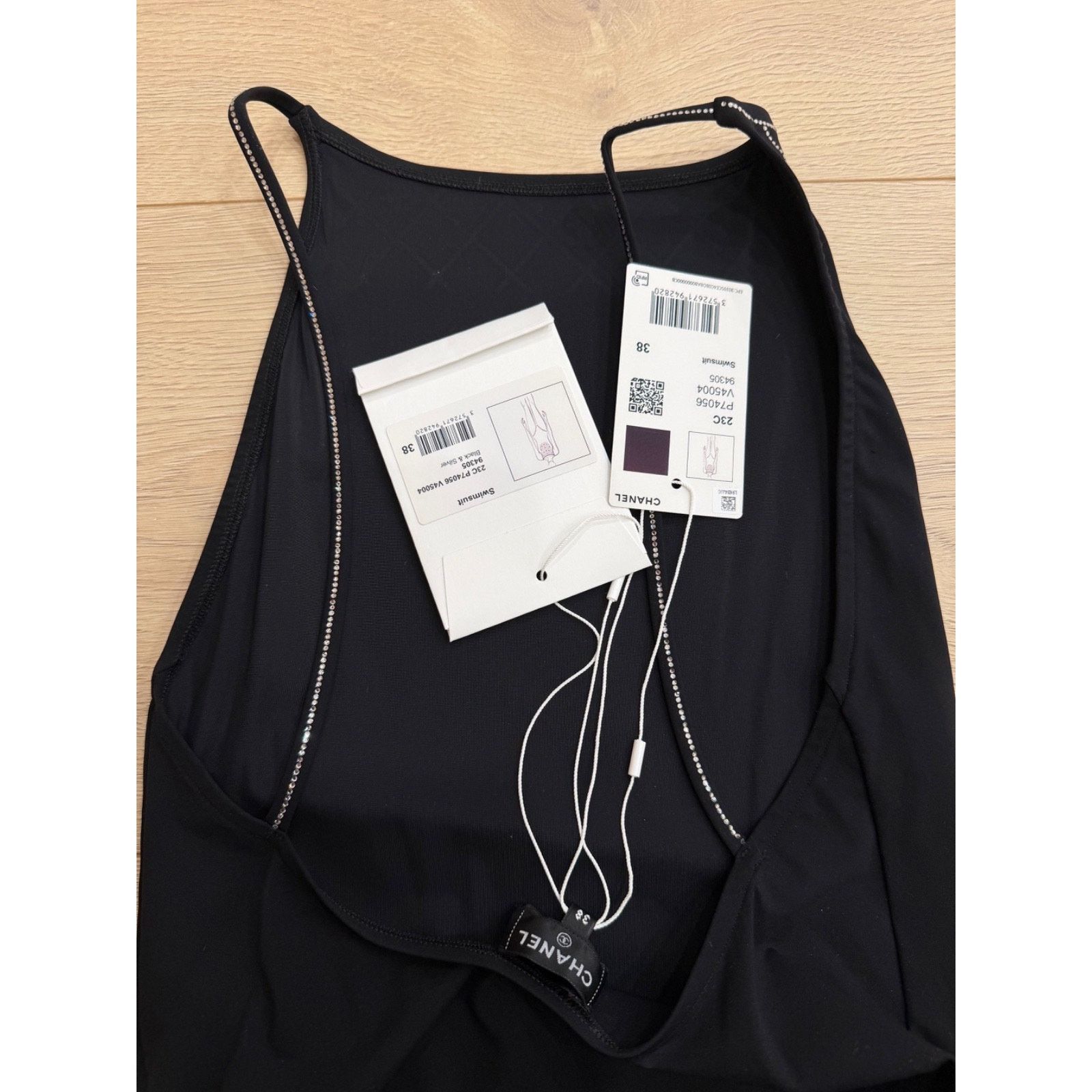 Chanel Chanel 23C Black Crystal CC Logo One Piece Swimsuit 38 Size S / US 4 / IT 40 - 14 Thumbnail
