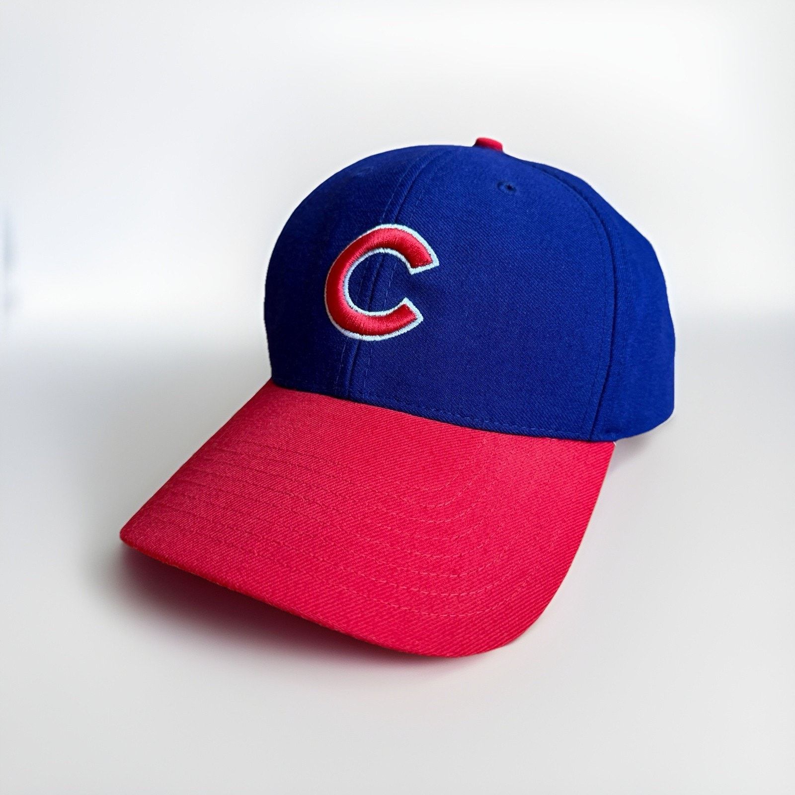 Other Vintage Chicago Cubs Baseball Hat Red Brim Blue Wool Blend Size ONE SIZE - 6 Thumbnail