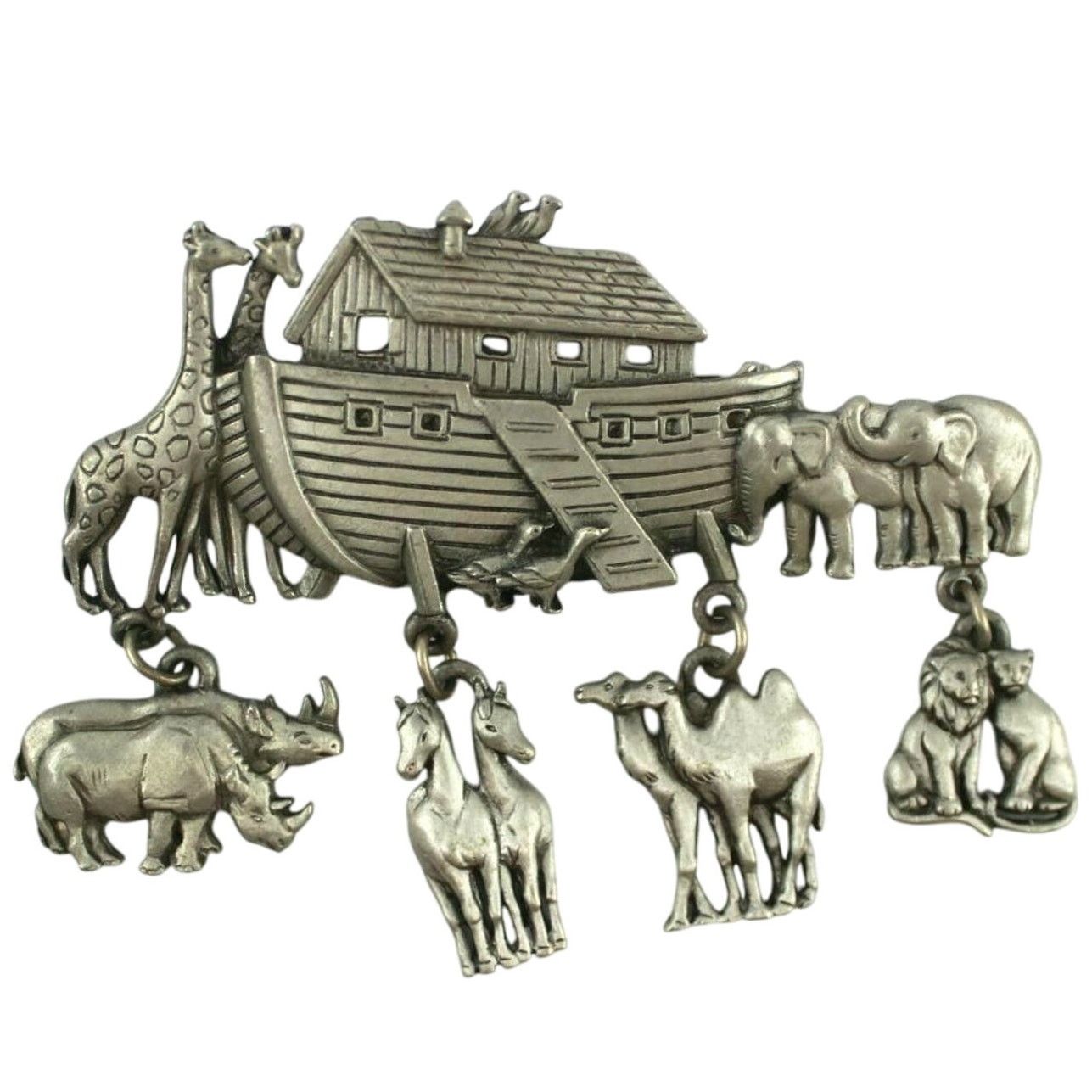 Other JJ Noah's Ark Brooch Elephants Lions Rhinos Giraffes Ducks Size ONE SIZE - 1 Thumbnail