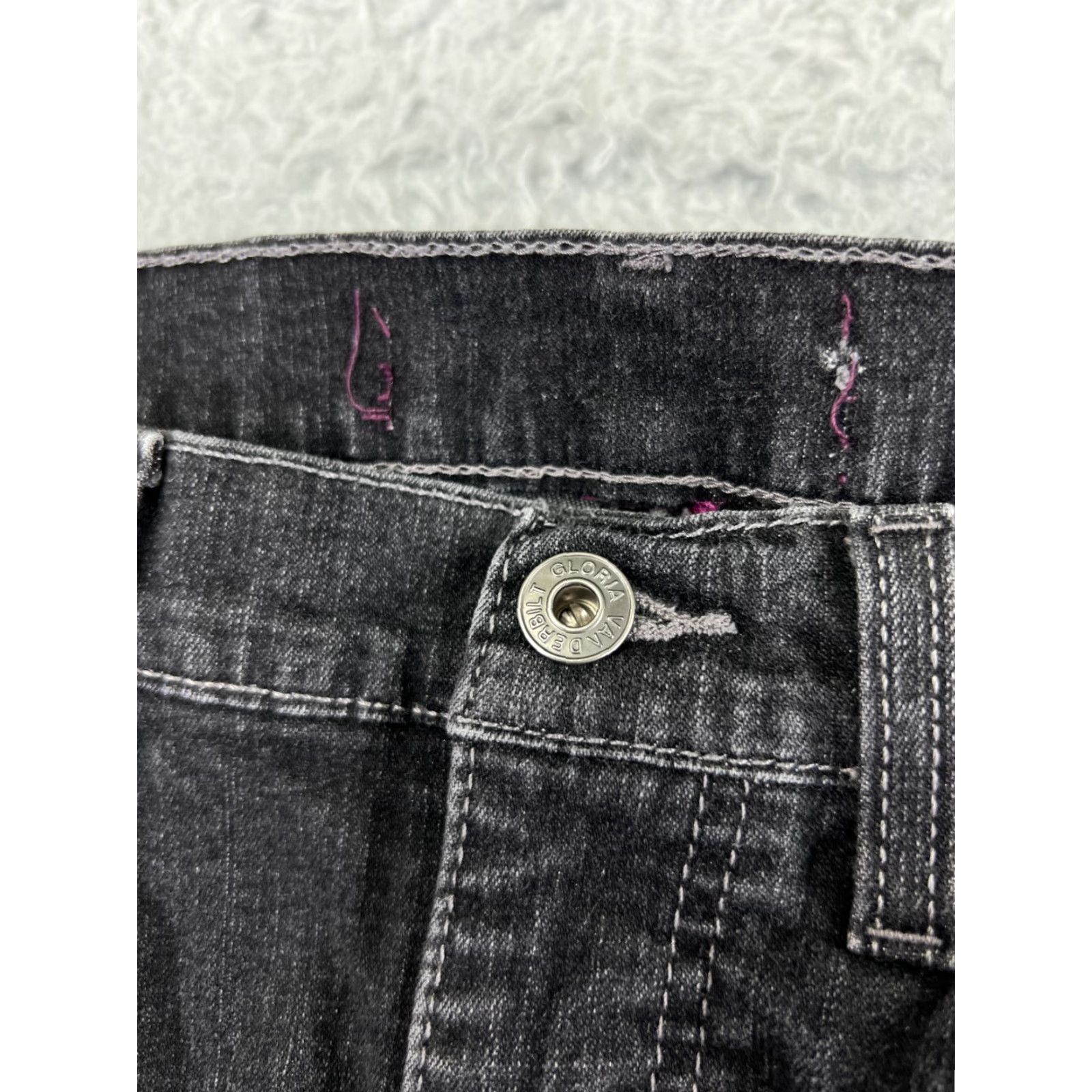 Gloria Vanderbilt Mudd Jeans Womens Bootcut Denim Black 26 Mid Rise 27x30 5-Pocket Embroidered Logo Cowboy Southwestern Designer Vintage No Size 26" / US 2 / IT 38 - 4 Thumbnail