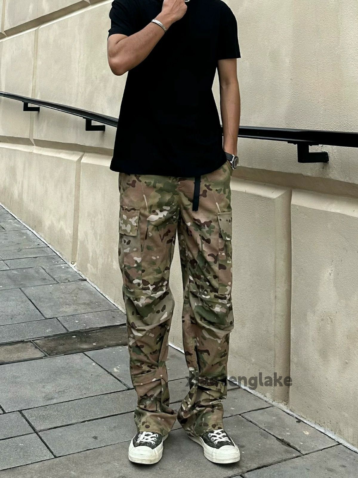 Designer × Japanese Brand × Vintage outdoor sports military utility camo pattern cargo pants Size US 34 / EU 50 - 4 Thumbnail
