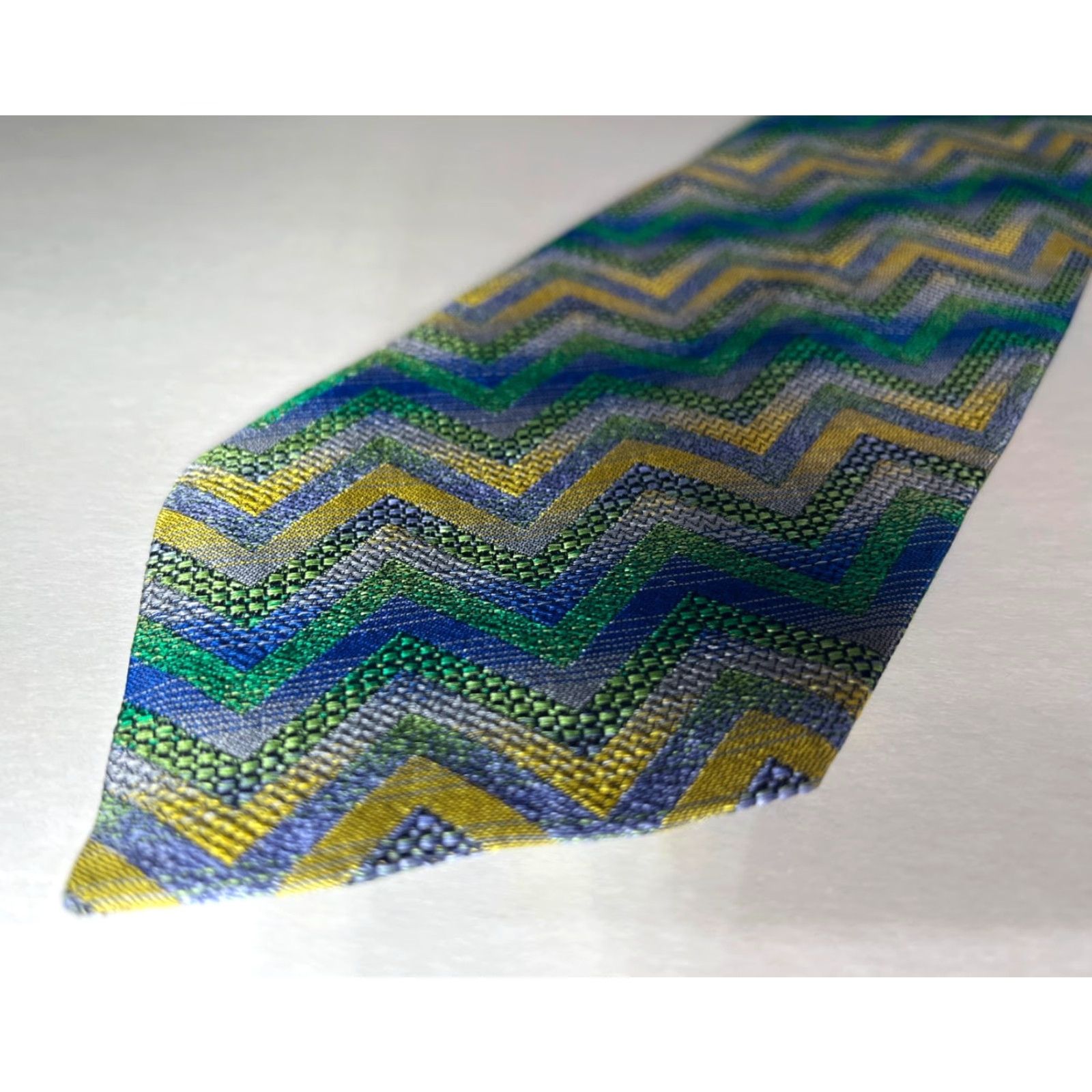 Missoni VINTAGE Missoni Men’s Cravatte Silk Tie Zig Zag Pattern Hand Made in Italy Size ONE SIZE - 4 Thumbnail