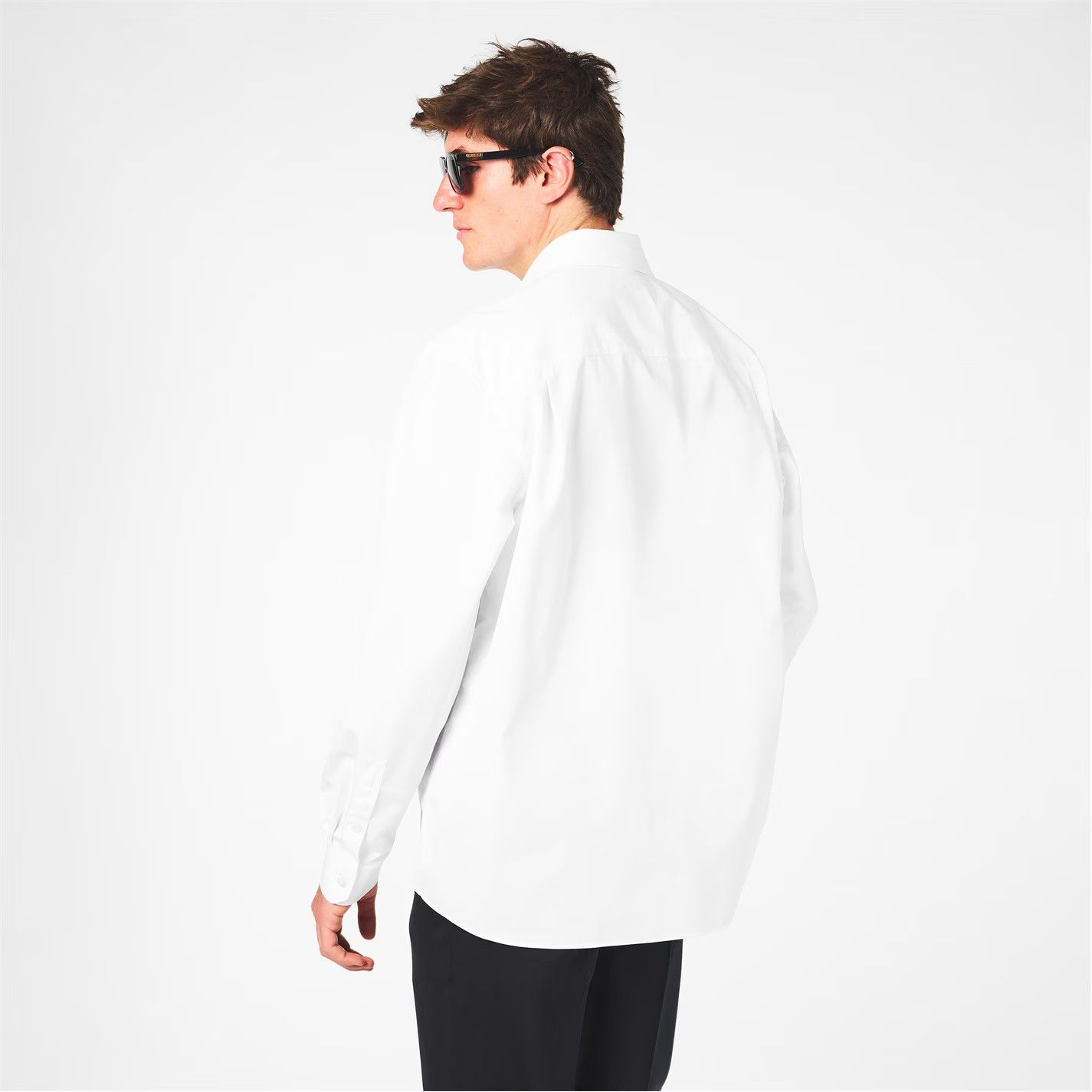 Gucci o1g2r1mq0426 Long Sleeve Tailored Fit Shirt in White Size US L / EU 52-54 / 3 - 4 Thumbnail