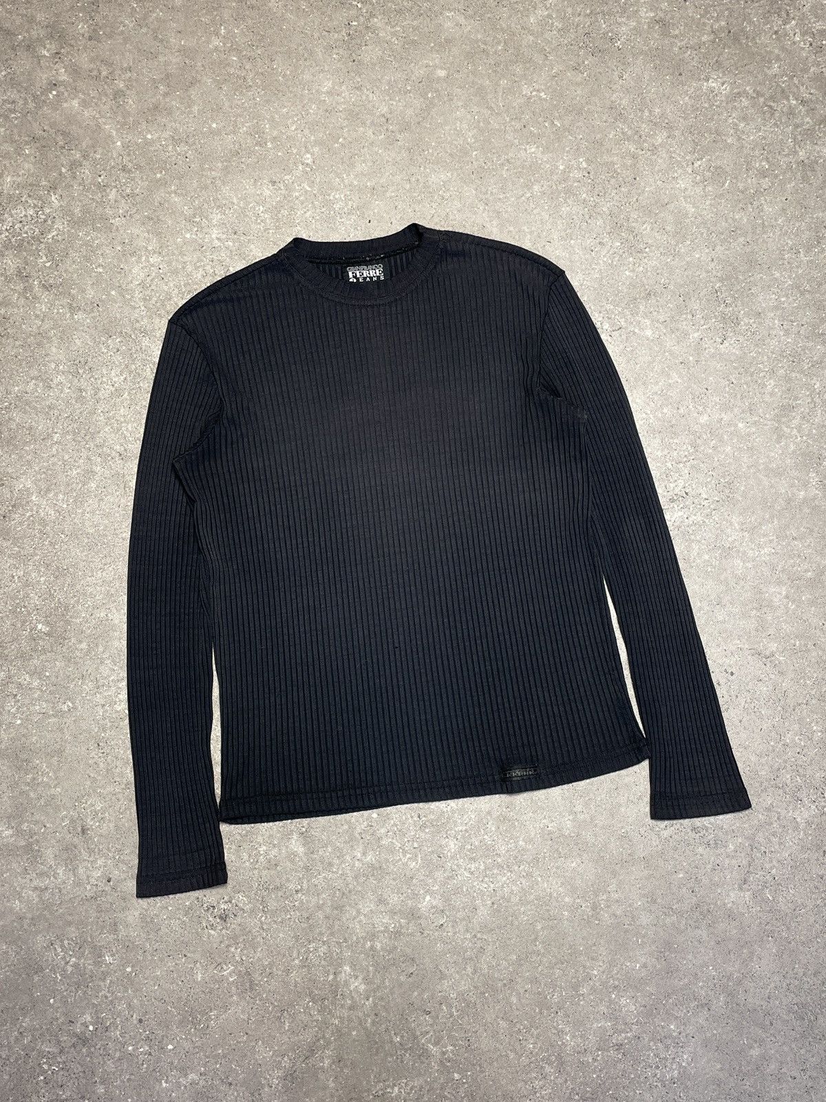 Gianfranco Ferre Vintage Gianfranco ribbed y2k Knit Sweater Size US L / EU 52-54 / 3 - 1 Thumbnail