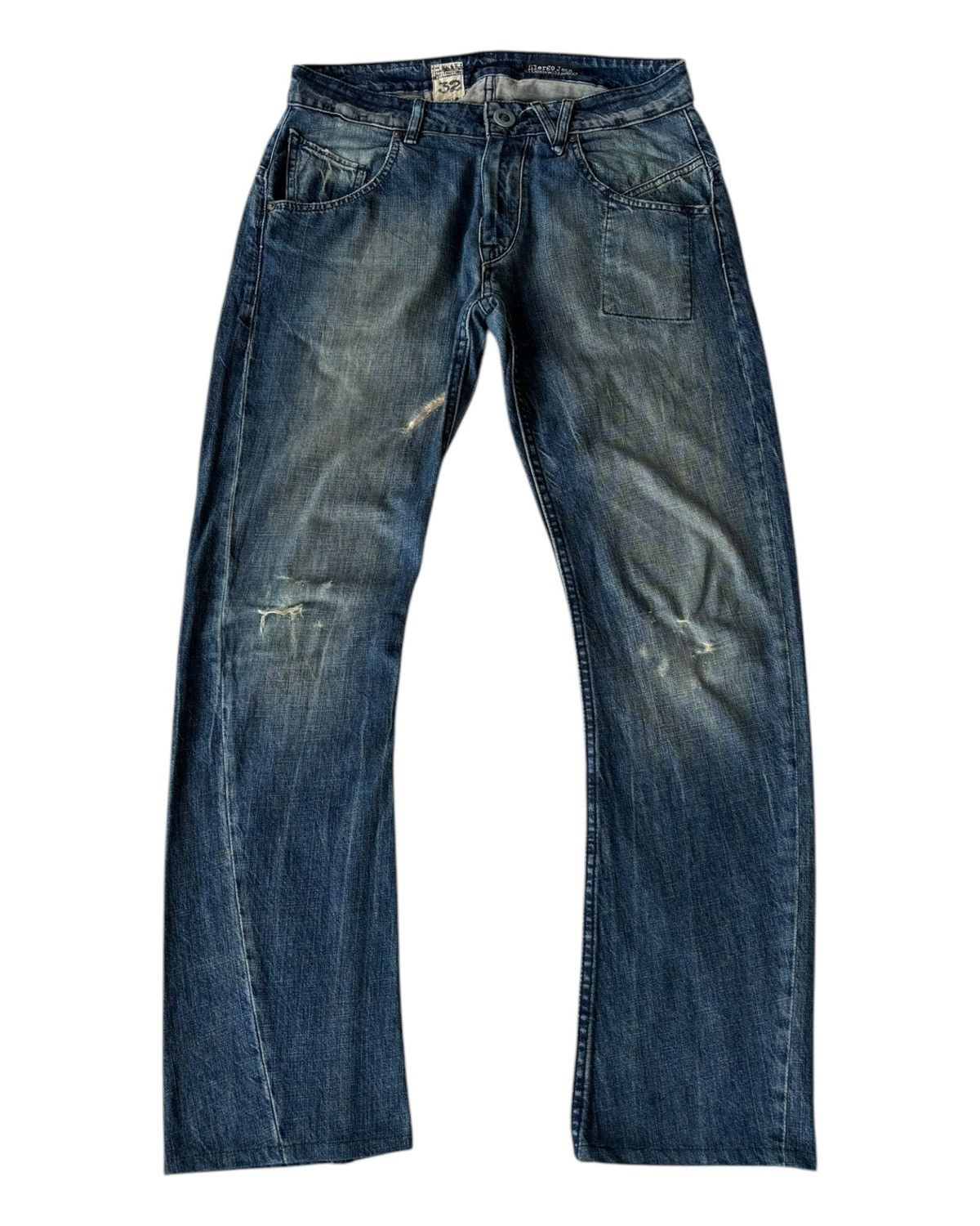 Marithe + Francois Girbaud RARE🔥DISTRESSED DENIM VOLCOM SLERGO JEANS MFG PPFM STYLE Size US 33 - 1 Thumbnail