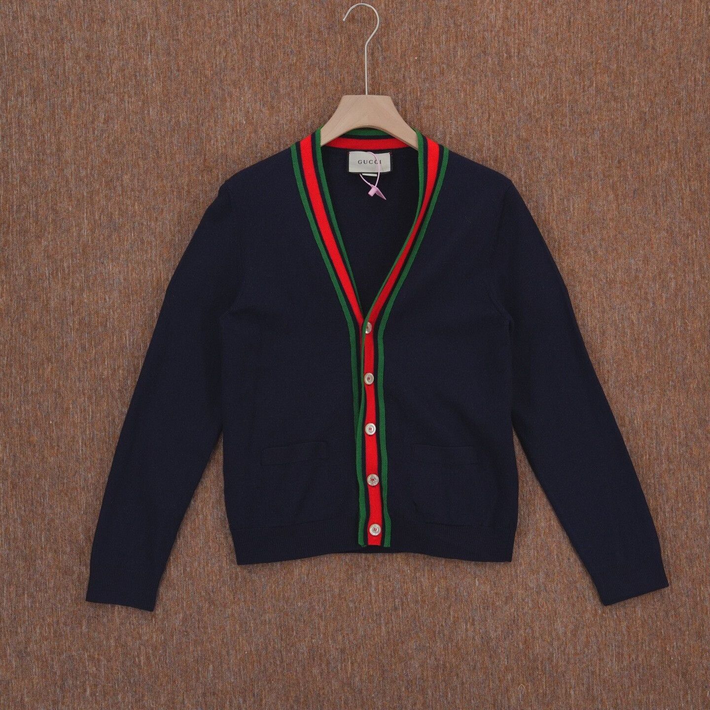 Gucci Gucci Preppy V-Neck Wool Cardigan Size US XL / EU 56 / 4 - 1 Thumbnail