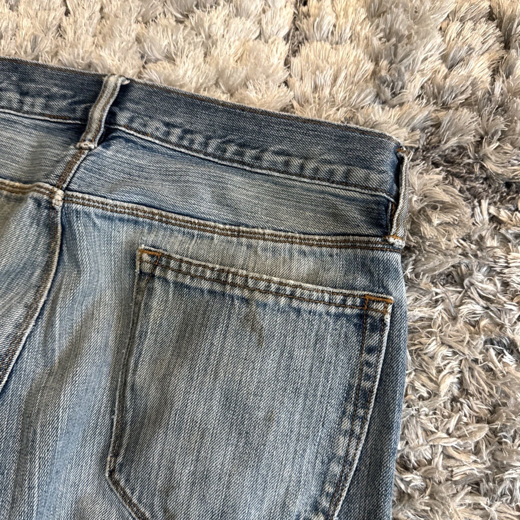 Gap VINTAGE Gap Jeans Straight Denim 32x29 Men Blue 00’s Y2K Thrashed Distressed HTF Mens Size US 32 / EU 48 - 4 Thumbnail