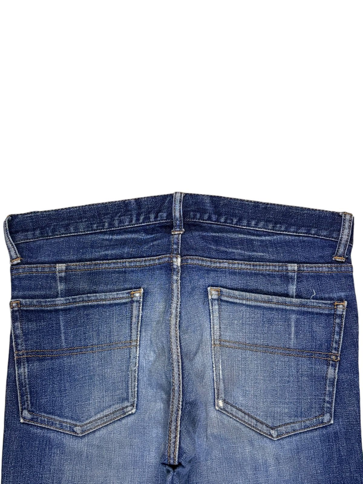 Katharine Hamnett London Vintage Hamnett Faded Blue Wash Distressed Slim Jeans Size US 32 / EU 48 - 8 Thumbnail