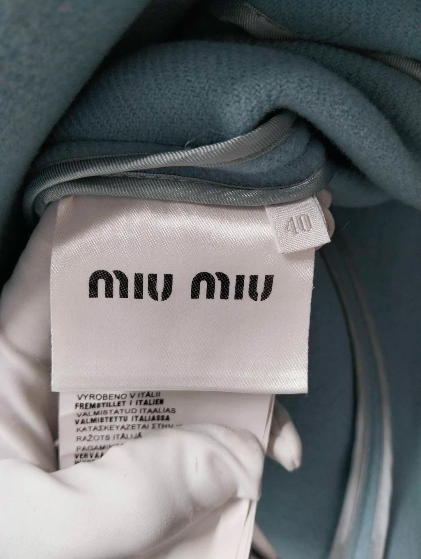 Miu Miu MIU MIU blue wool coat 40 Size S / US 4 / IT 40 - 4 Thumbnail