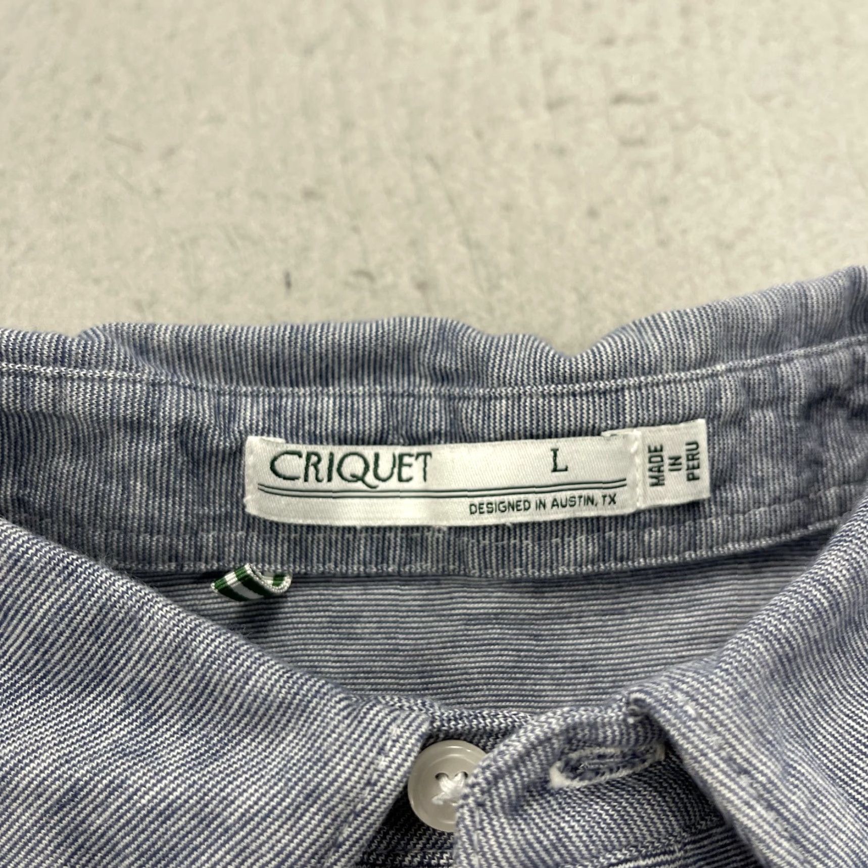 Vintage Criquet Polo Shirt Mens L Blue Solid 100% Cotton Golf Polo Shirt Mens L Blue Solid 100% Cotton Golf Size US L / EU 52-54 / 3 - 3 Thumbnail