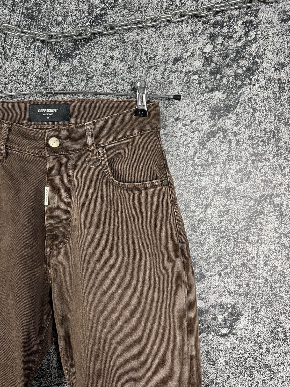 Represent Clo. Men’s Represent Baggy Denim Brown Jeans Pants Size 28 Size US 28 / EU 44 - 2 Thumbnail