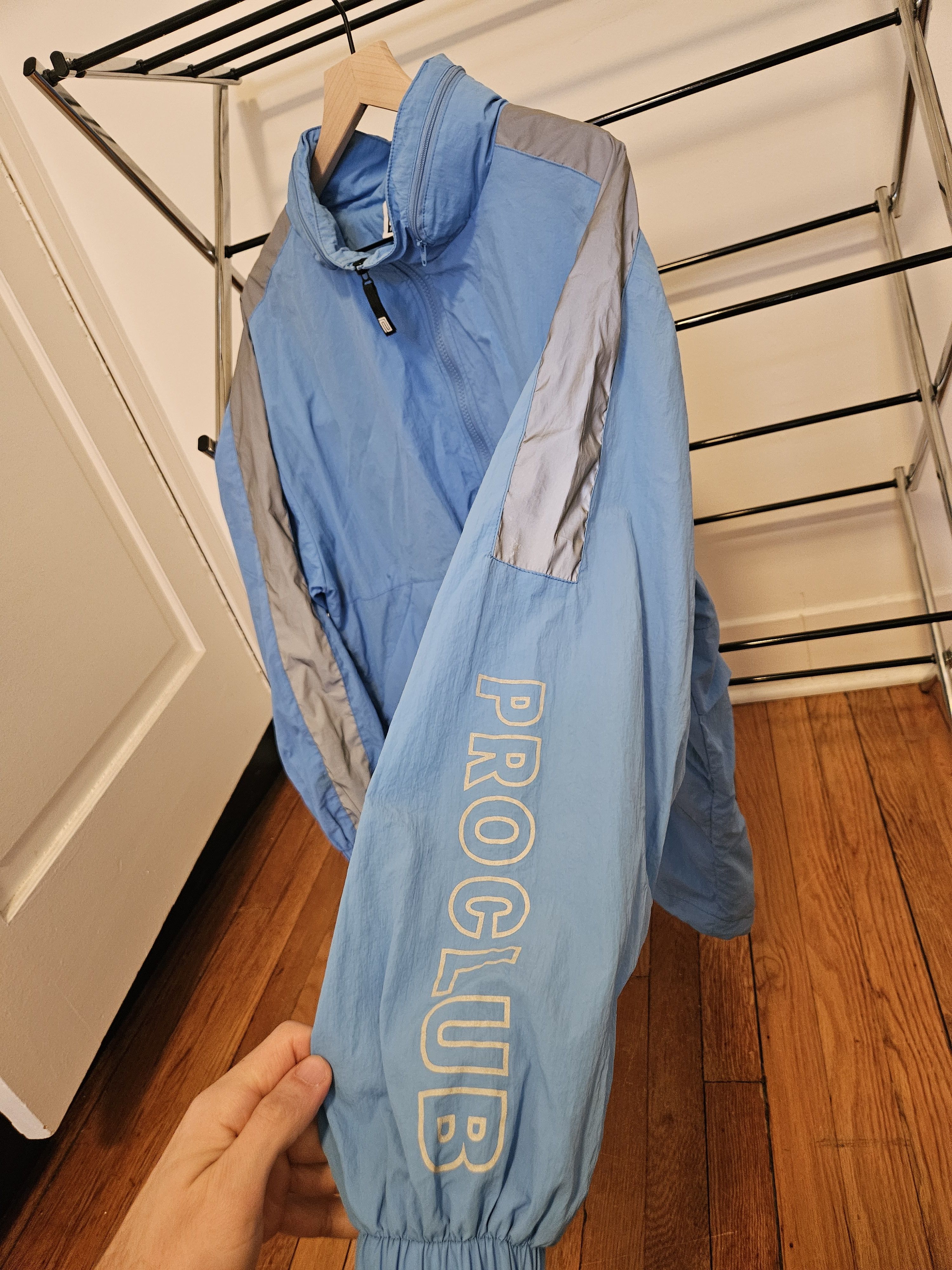 Other Pro Club Heavy Weight Windbreaker Reflective - zipped hood Size US L / EU 52-54 / 3 - 5 Thumbnail