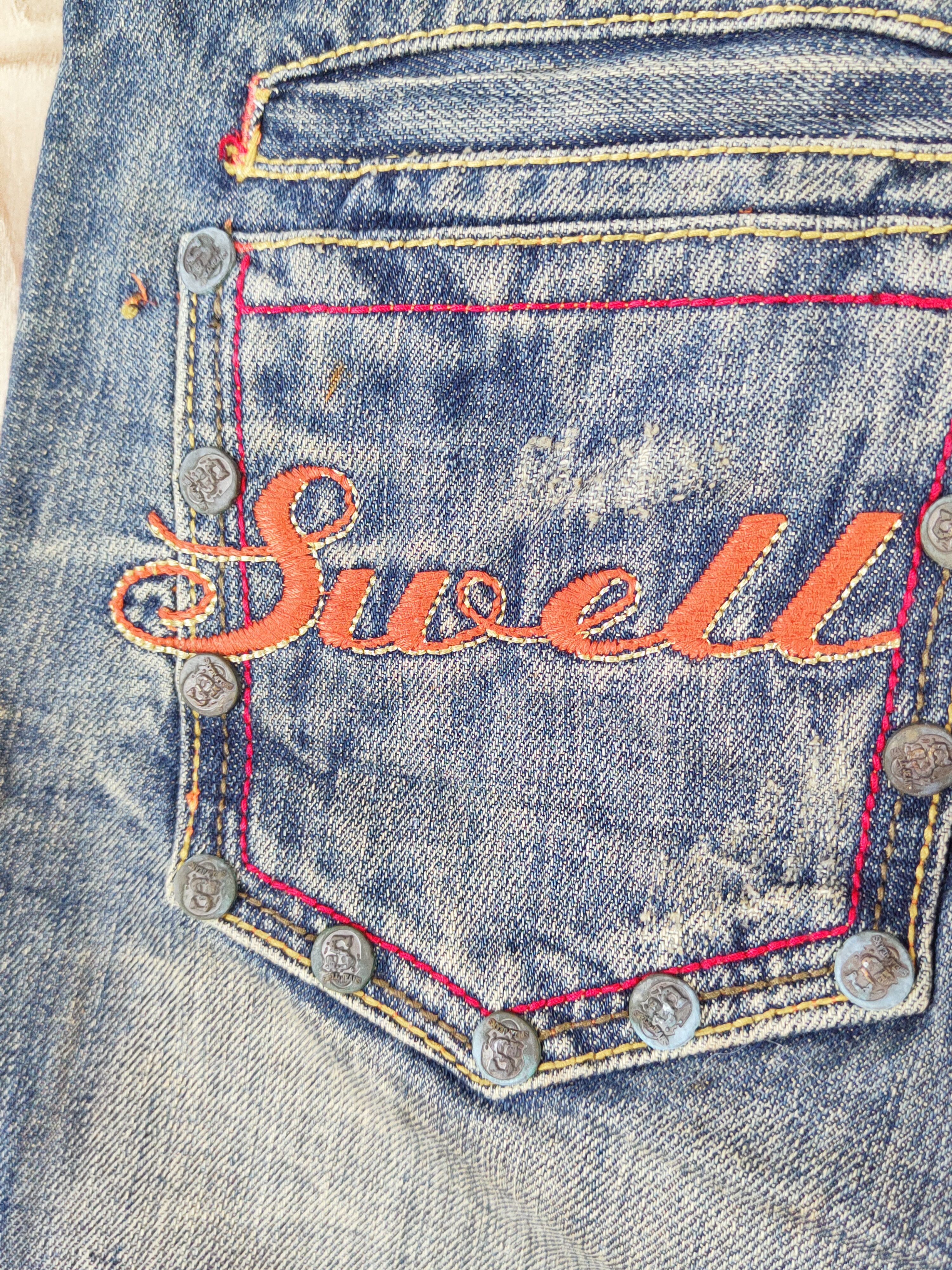 Japanese Brand Swell Dark Blue Distressed Ripped Jeans #W339 Size 28" / US 6 / IT 42 - 9 Thumbnail