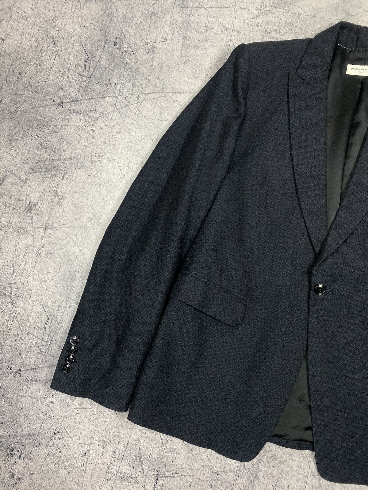Dries Van Noten Vintage Dries Van Noten Wool Cotton Classic Designer Blazer Size 42R - 4 Thumbnail