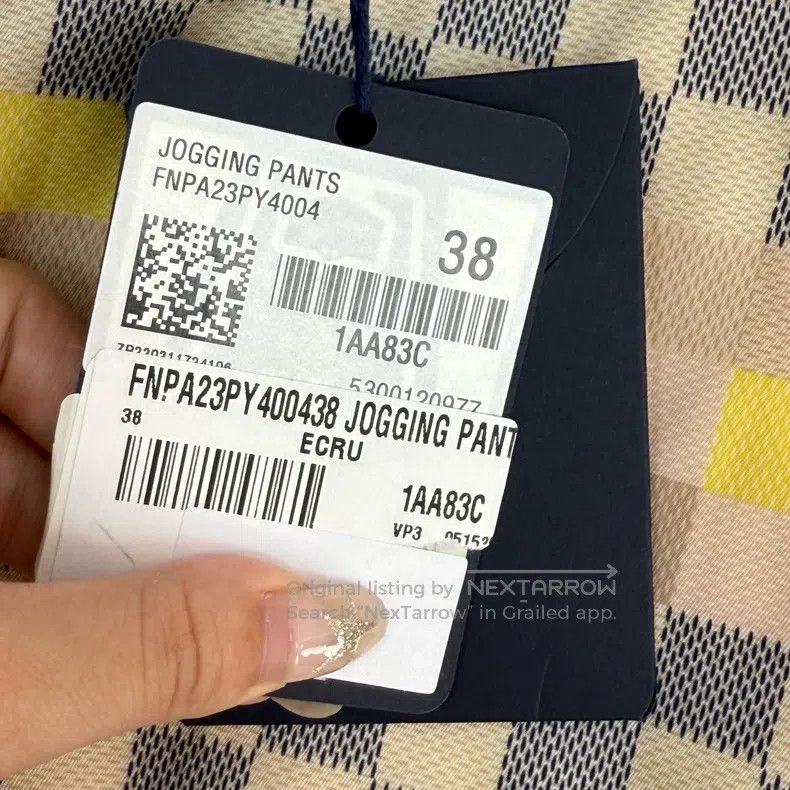 Louis Vuitton Louis Vuitton Grey and pink checkerboard nylon pants Size US 38 / EU 54 - 8 Thumbnail