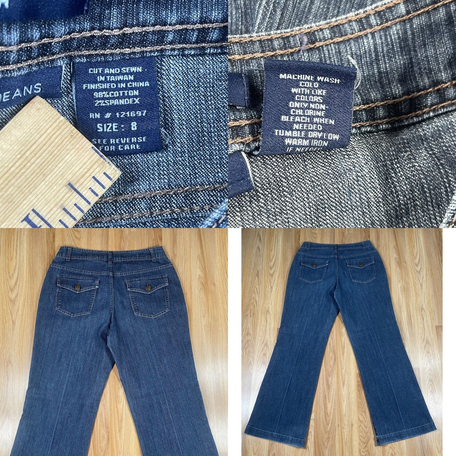 Bill Blass Bill Blass Jeans Womens 8 Bootcut High Rise Blue Denim Pants CottonBlend Size 30" / US 8 / IT 44 - 9 Thumbnail