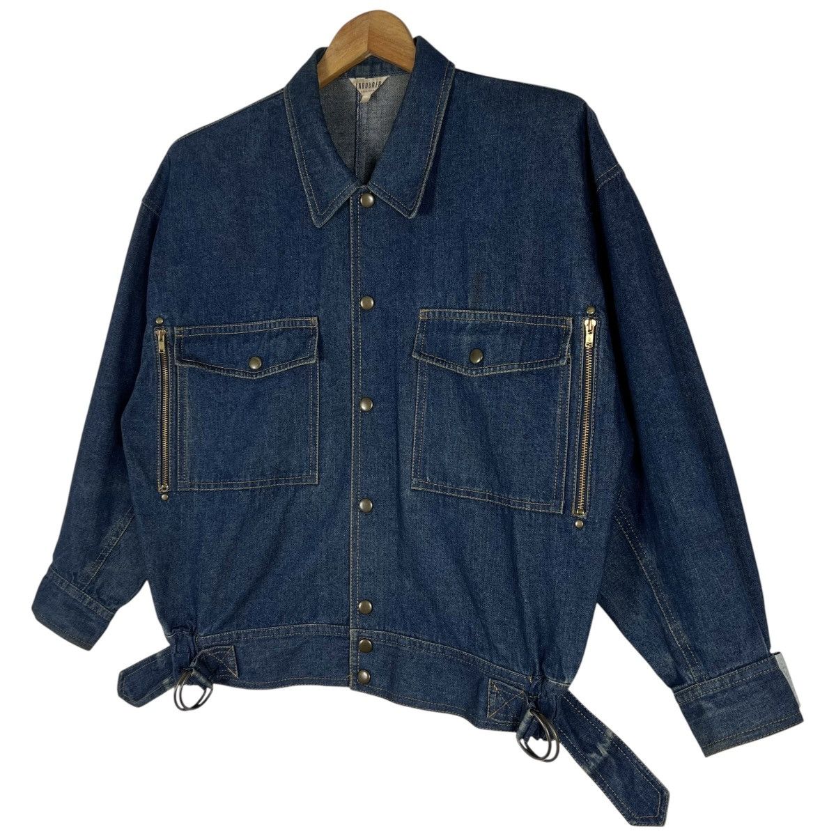 Japanese Brand 80s VINTAGE LABOURER KANAZAWA DENIM JACKET Size US M / EU 48-50 / 2 - 4 Thumbnail