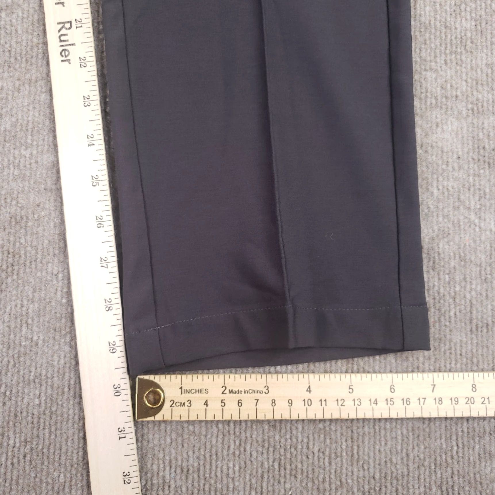 johnnie-O johnnie-O Mens Gray Stretch Golf Pants 32x30 Straight Leg Flat Front Size US 32 / EU 48 - 3 Thumbnail