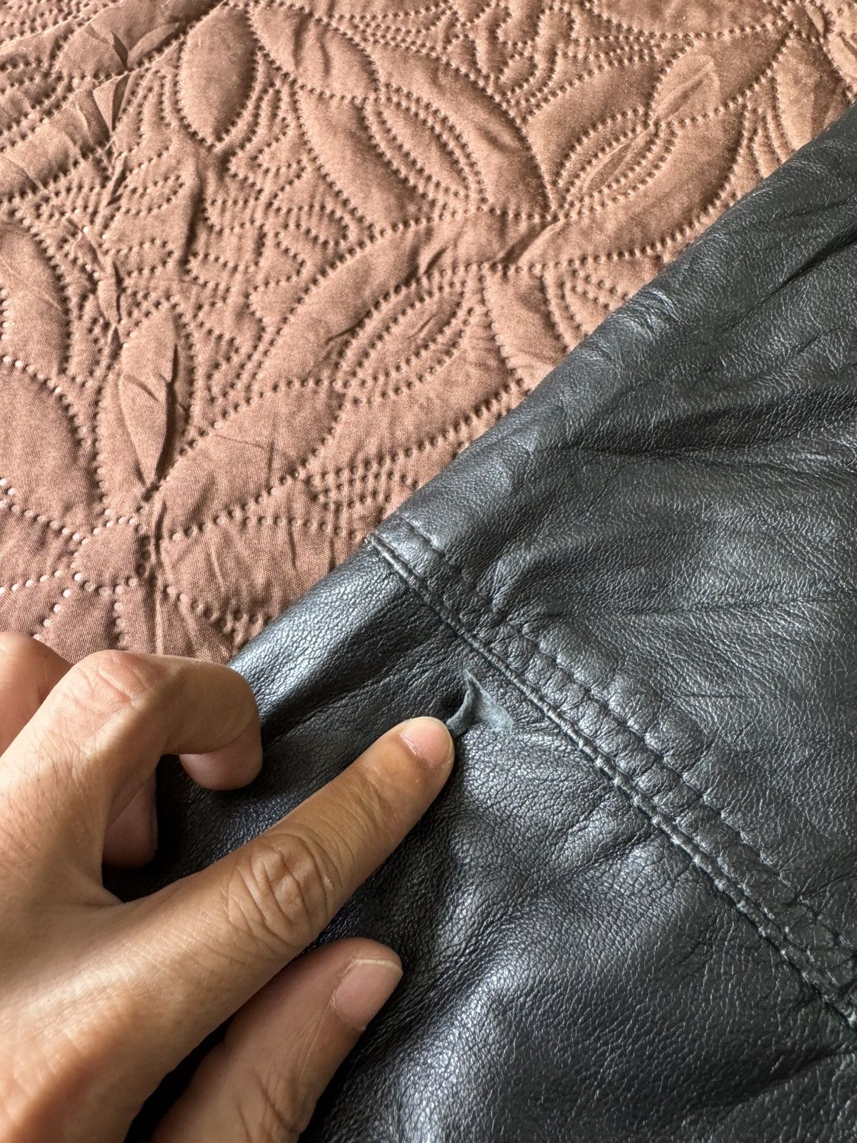 If Six Was Nine Vintage 90s MARPEL LEATHER DOUBLE COLLAR JACKET MOTORCYCLE Size US M / EU 48-50 / 2 - 8 Thumbnail