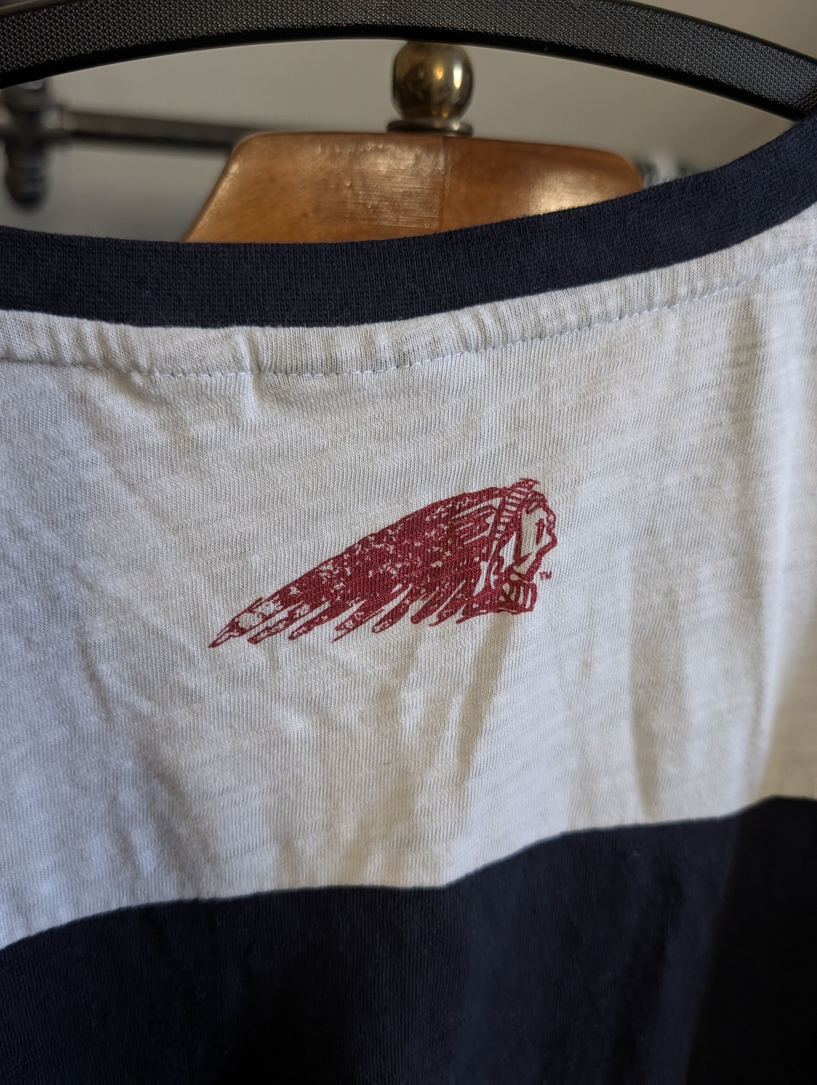Indian Motorcycle Chain stitch 1901 logo L/S textured ringer t-shirt Size US XL / EU 56 / 4 - 10 Thumbnail