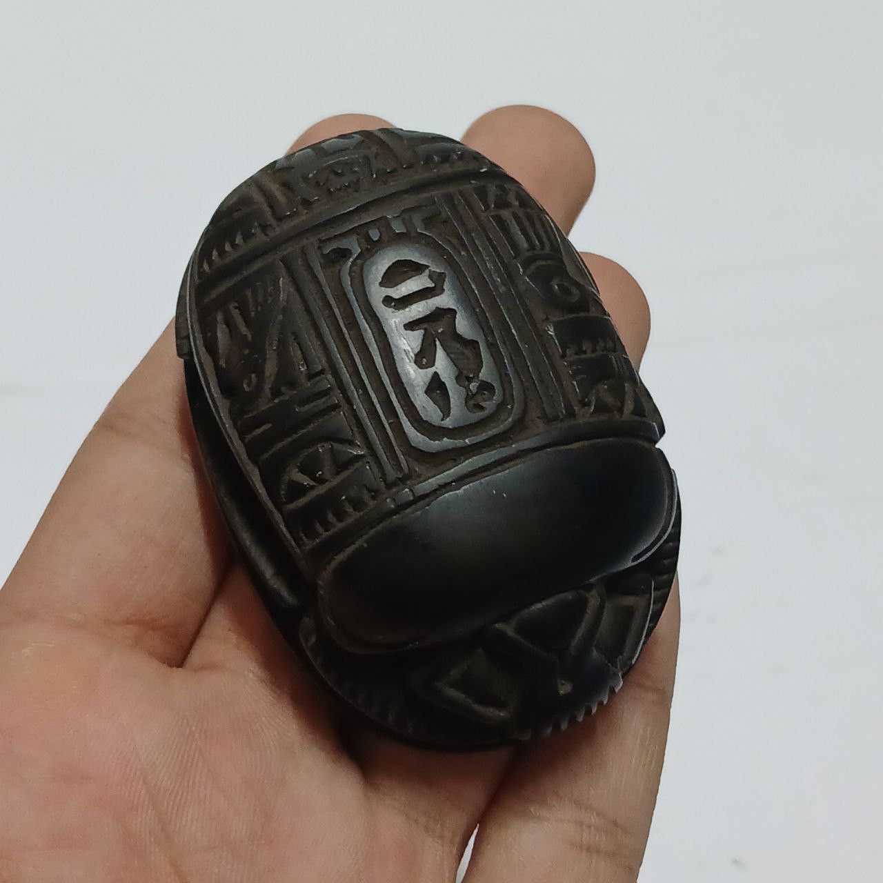 Other Antique style Egypt scarab carved distinctive hieroglyph Size ONE SIZE - 1 Thumbnail