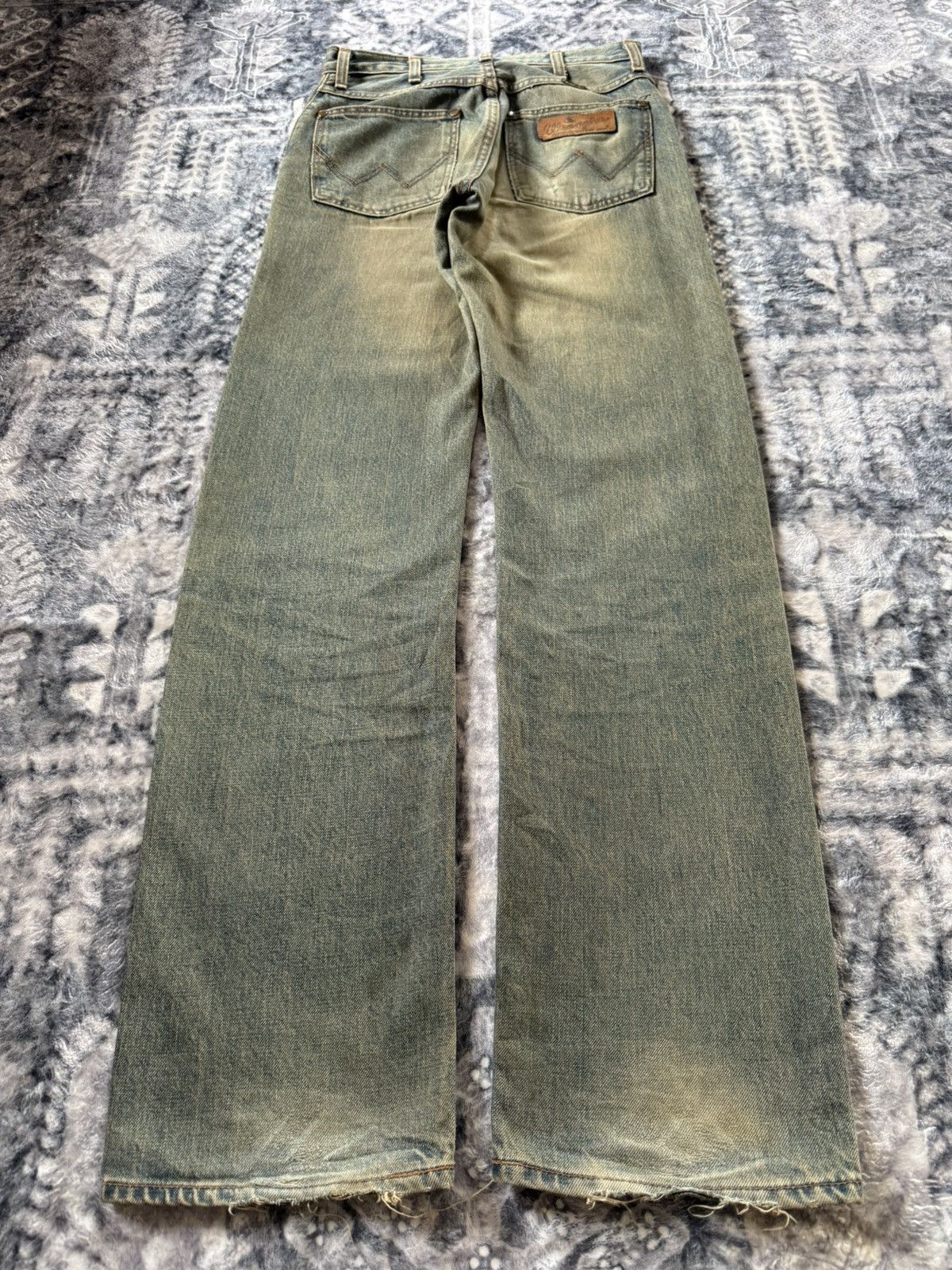 Japanese Brand Vintage Wrangler Earthy Mud Wash Selvedge Straight Jeans Size US 28 / EU 44 - 3 Thumbnail