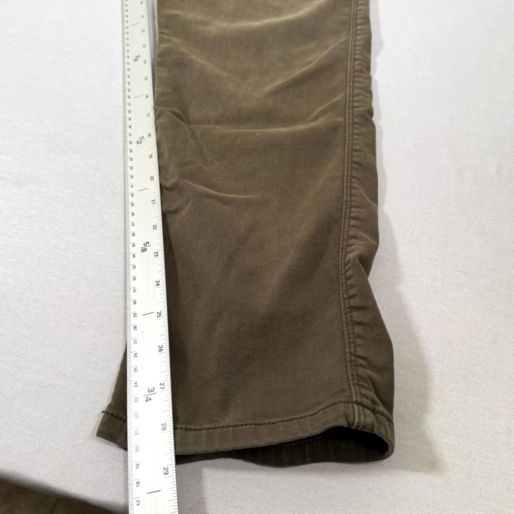 Vintage DU/ER Slim Fit Chino Pants 5-Pocket Casual Travel Green 36x30 Mens Tapered Denim Pattern Solid Zip Fly Front Flat Front Stretch Size US 36 / EU 52 - 4 Thumbnail